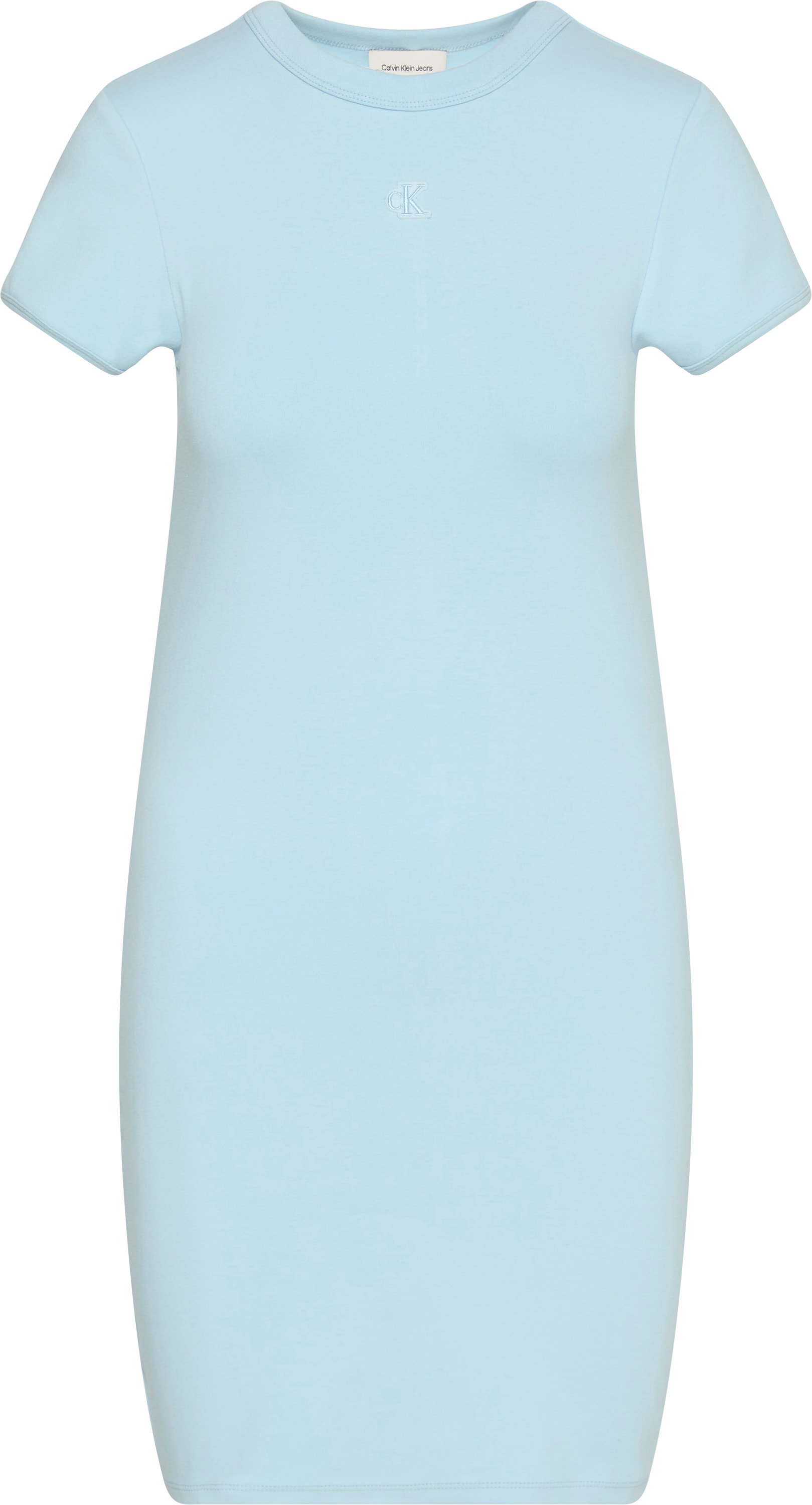 Calvin Klein Jeans Robe en jersey »SS CTN CNTR 1X1 RB S« Mit Rundhalsausschnitt