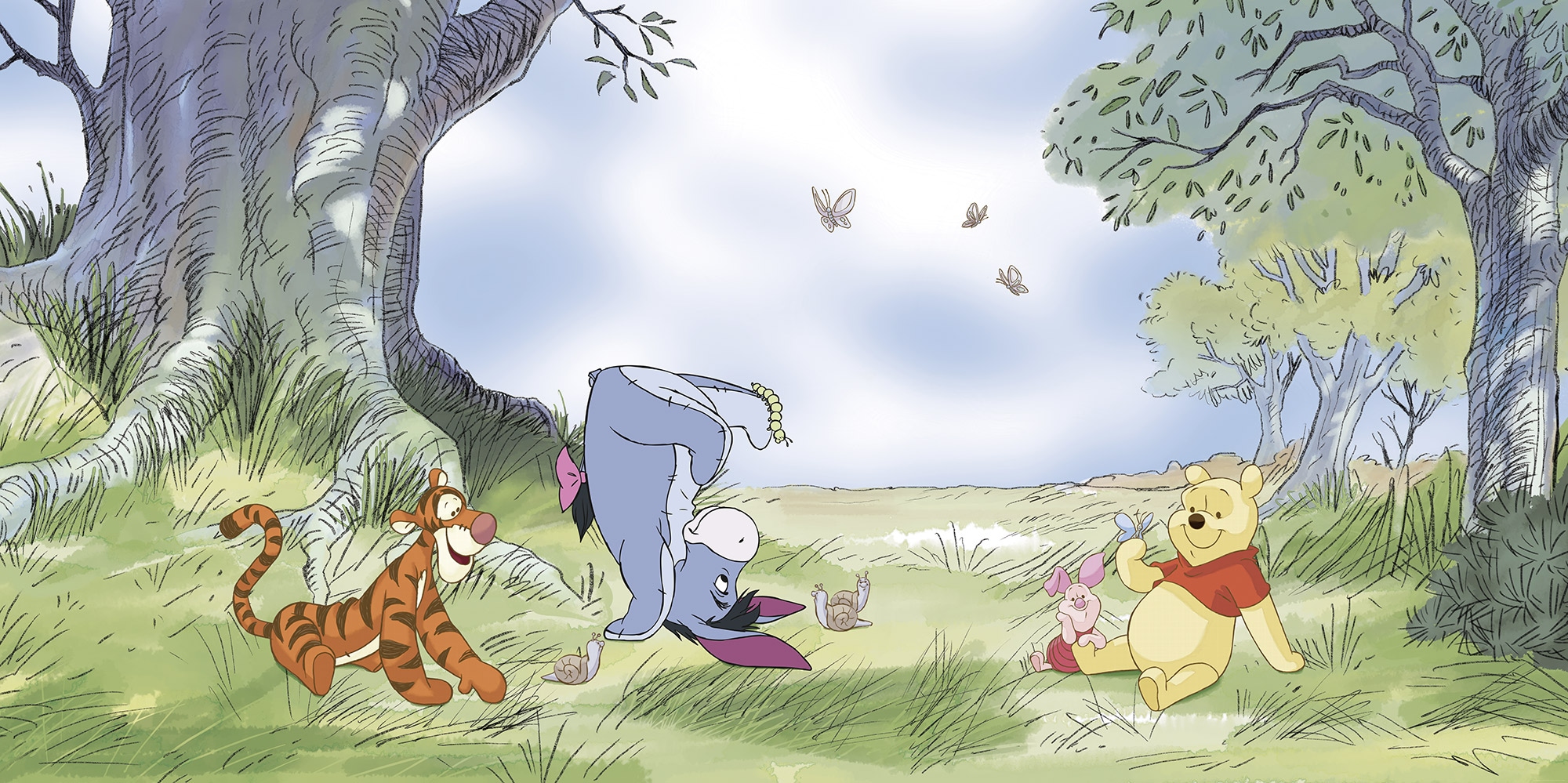 Komar Kindertapete »Disney Winnie the Pooh Friendly Day« bedruckt glatt