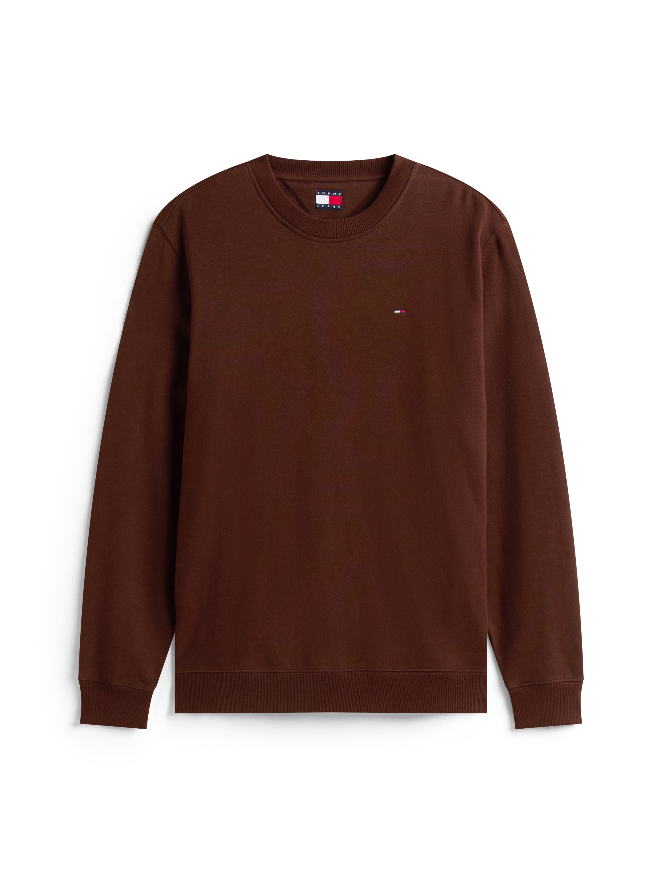 Tommy Jeans Sweatshirt »TJM REG S FLAG CREW«, Mit besticktem Markenlogo auf Brusthöhe