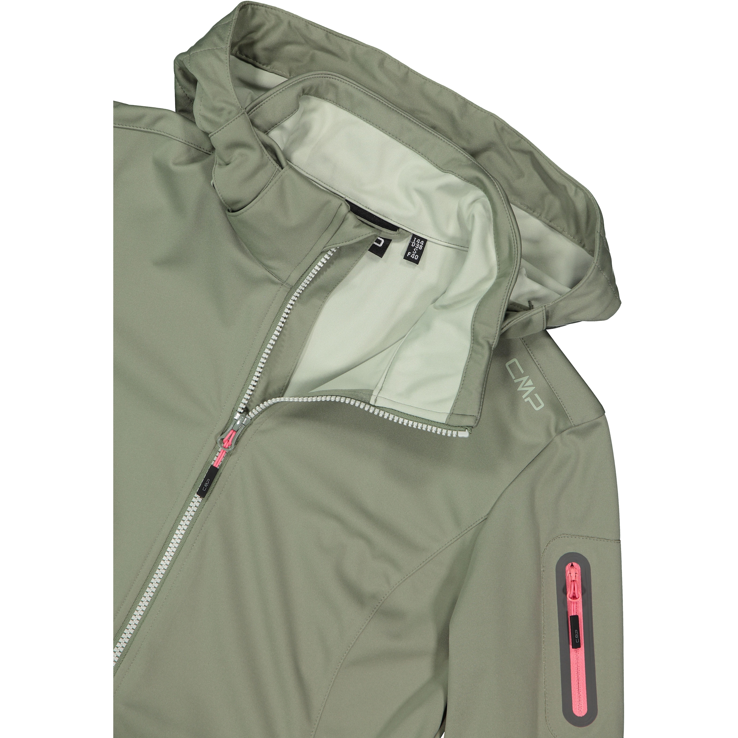 CMP Veste softshell mit Kapuze Atmungsaktiv & Windabweisend & Wasserabweisend & Leichtes Material