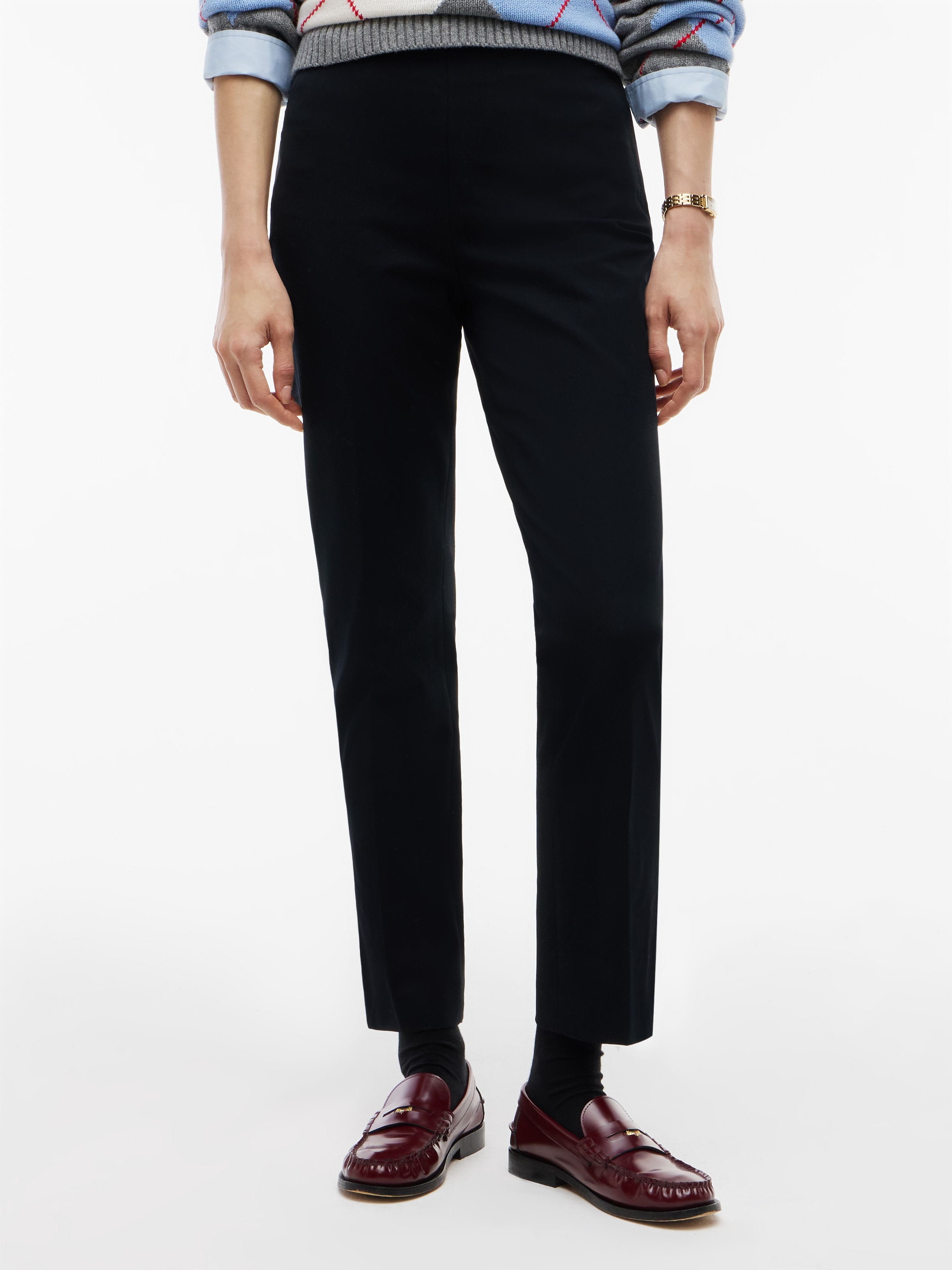 Image of Tommy Hilfiger Anzughose "GABARDINE ZIP SLIM PANT" Baumwollmischung, slim fit