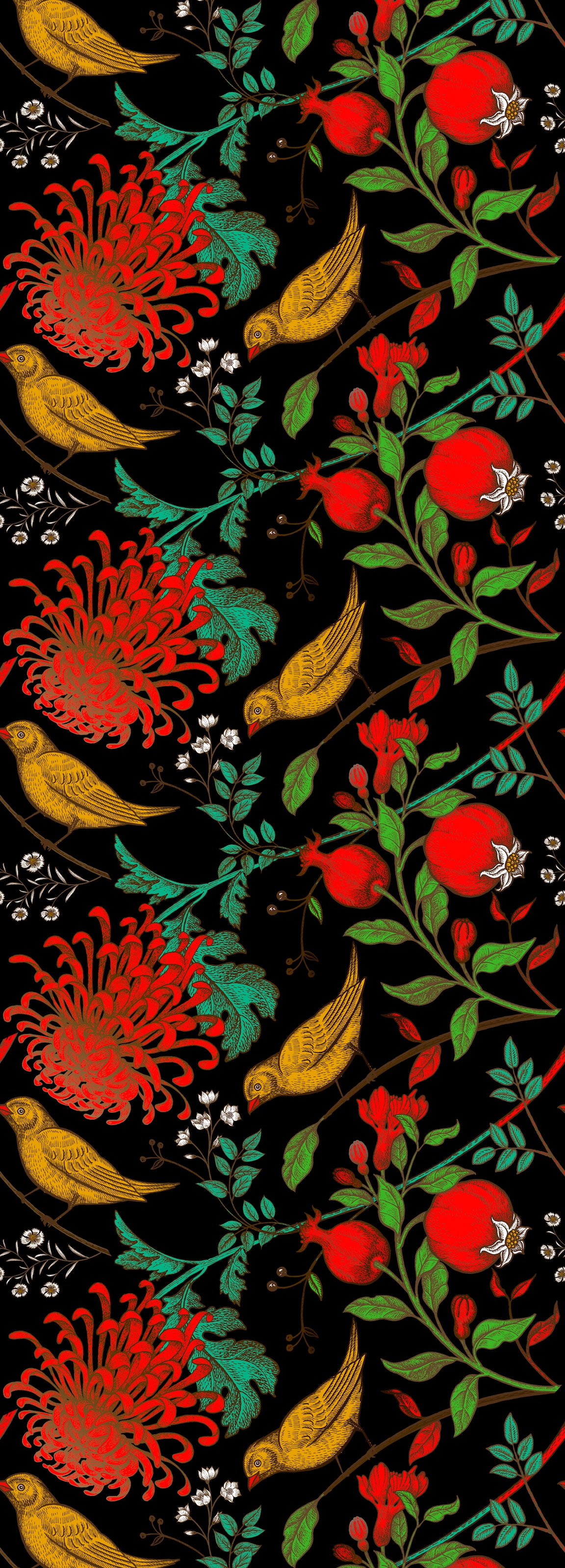 Image of queence Vinyltapete "Liz" Motiv bedruckt botanisch floral gemustert natürlich glatt 90x250cm, selbstklebend, kinderleichte Anbringung, Sticker