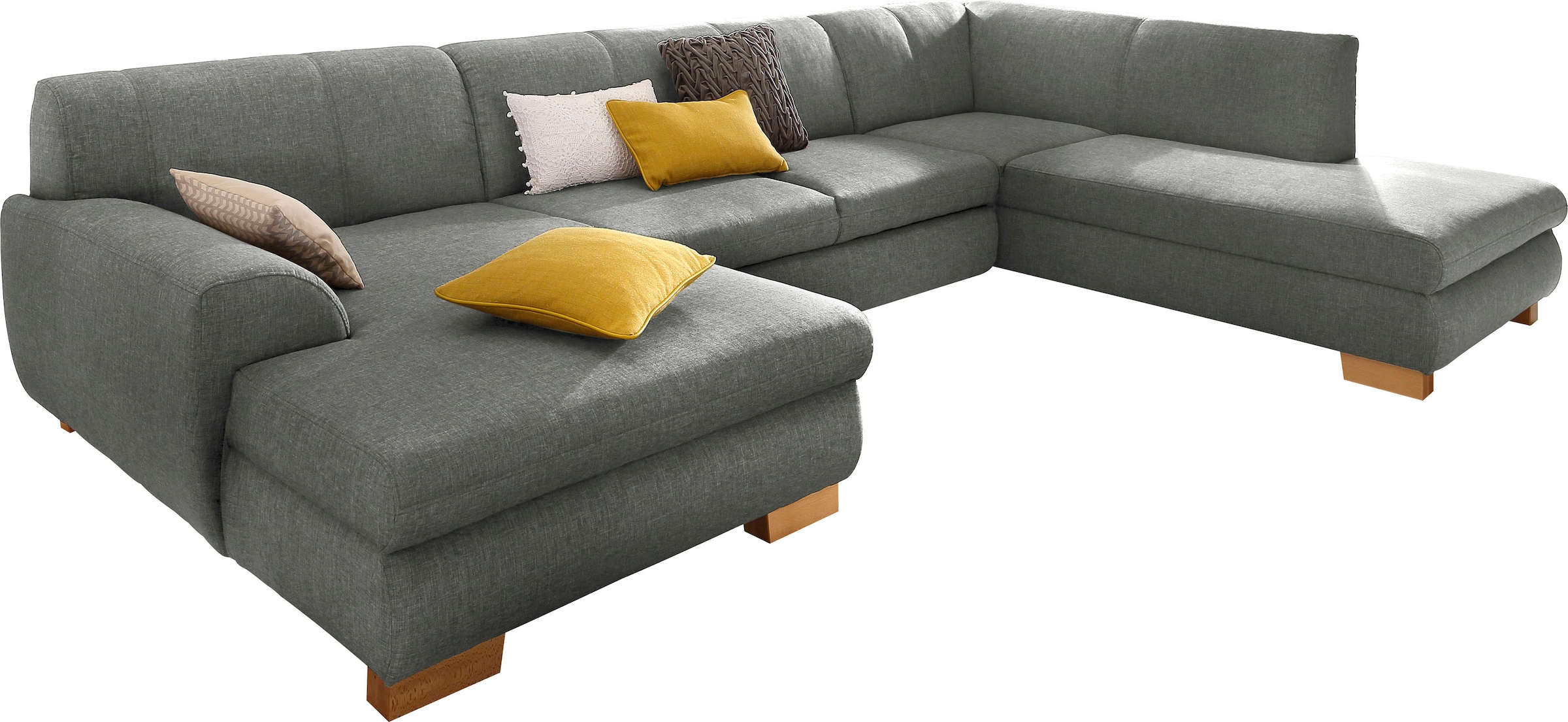 Image of Home affaire Wohnlandschaft "Nika zeitlos und elegant, viel Platz, U-Form" Wohnlandschaft, MELROSE/Struktur oder Struktur fein