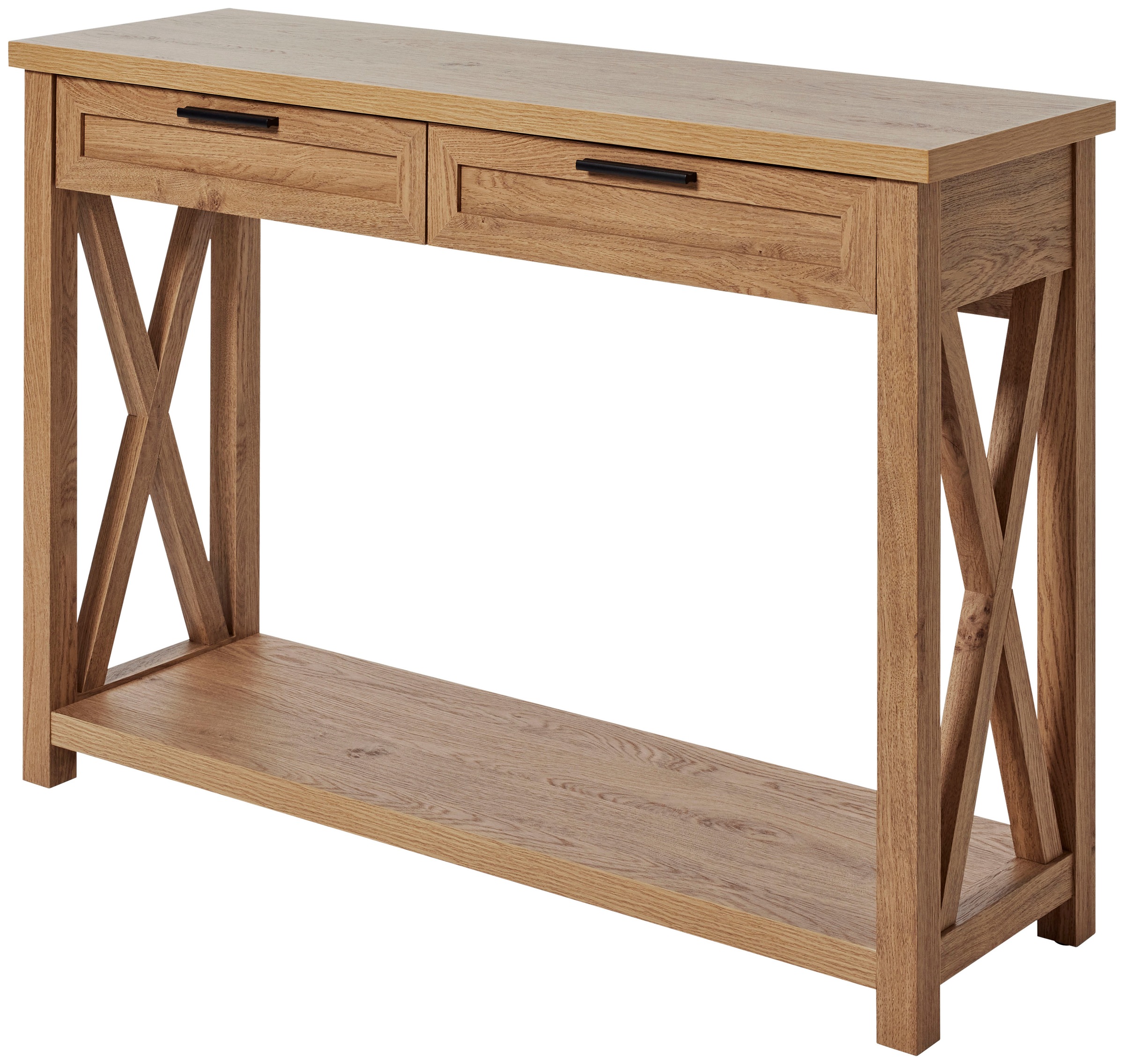 Image of Jahnke Konsolentisch "Chalet" 1 Stk. tlg. Konsolentisch mit 2 Schubladen und Ablage, Landhausstil, X-Design