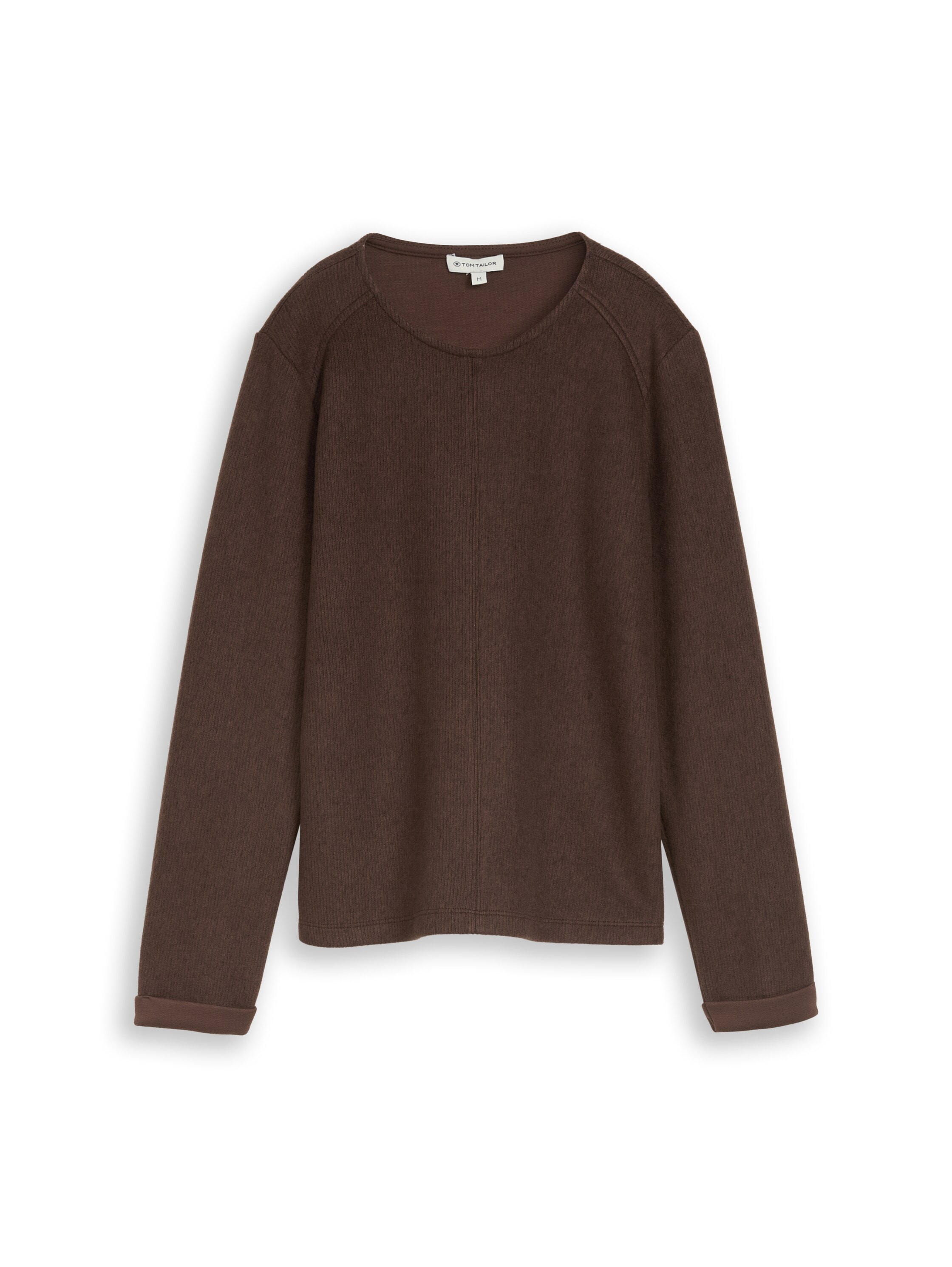 TOM TAILOR Sweater , mit feiner Rippstruktur / Rollkanten / Rundhals
