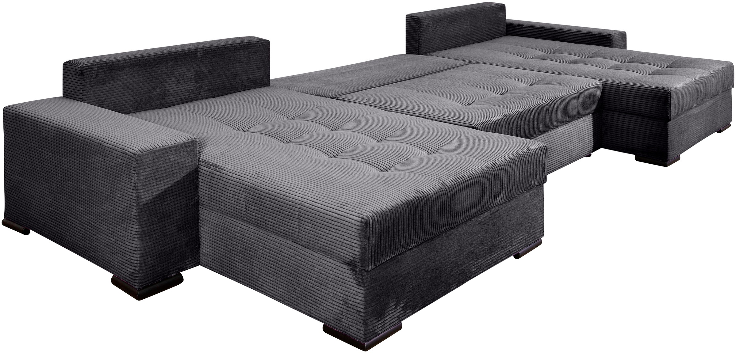 COLLECTION AB Wohnlandschaft »XXXL-Josy Relax U-Form Breite 352 cm, mit 2 gleich grossen Recamieren«, inkl. Bettfunktion, Bettkasten, mit 4 Rückenkissen in zwei Grössen