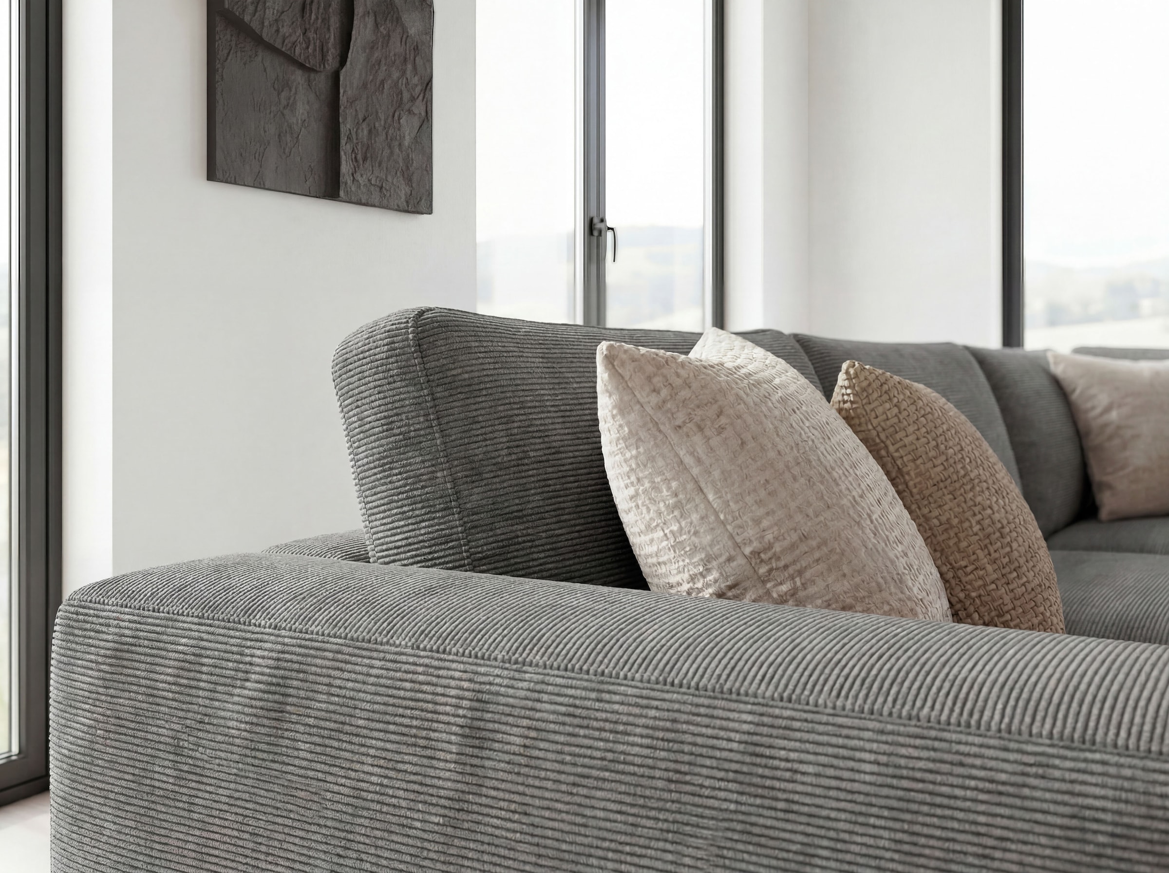 Musterring Canapé d'angle »MR LUCIA, Luxuriöse Wohlfühlgarnitur von Musterring« Coussins de chambre haut de gamme, coin convertible confortable & look intemporel