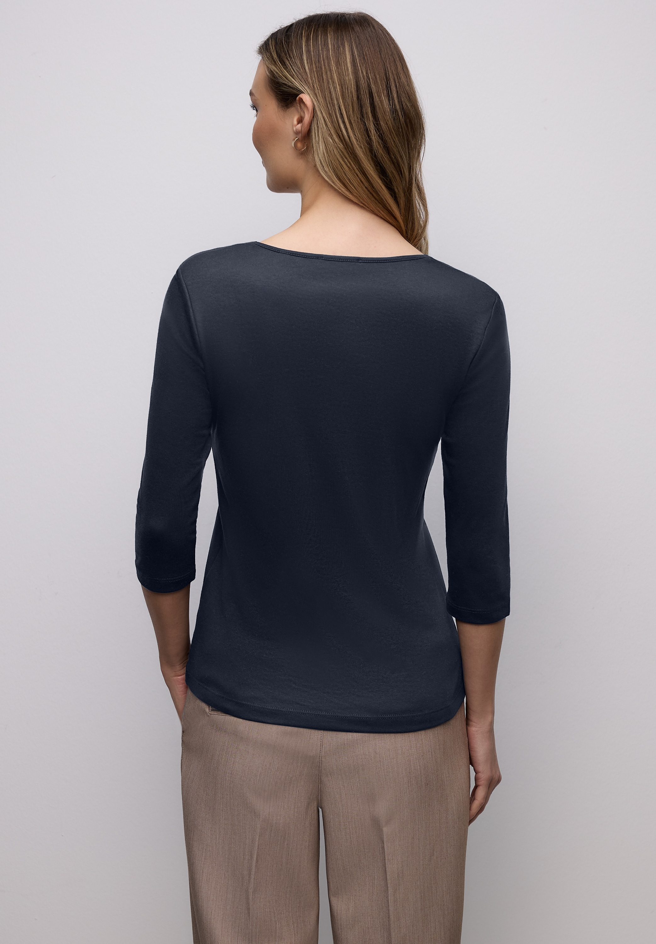 STREET ONE T-shirt à manches 3/4 »Style ADA« mit Herzausschnitt