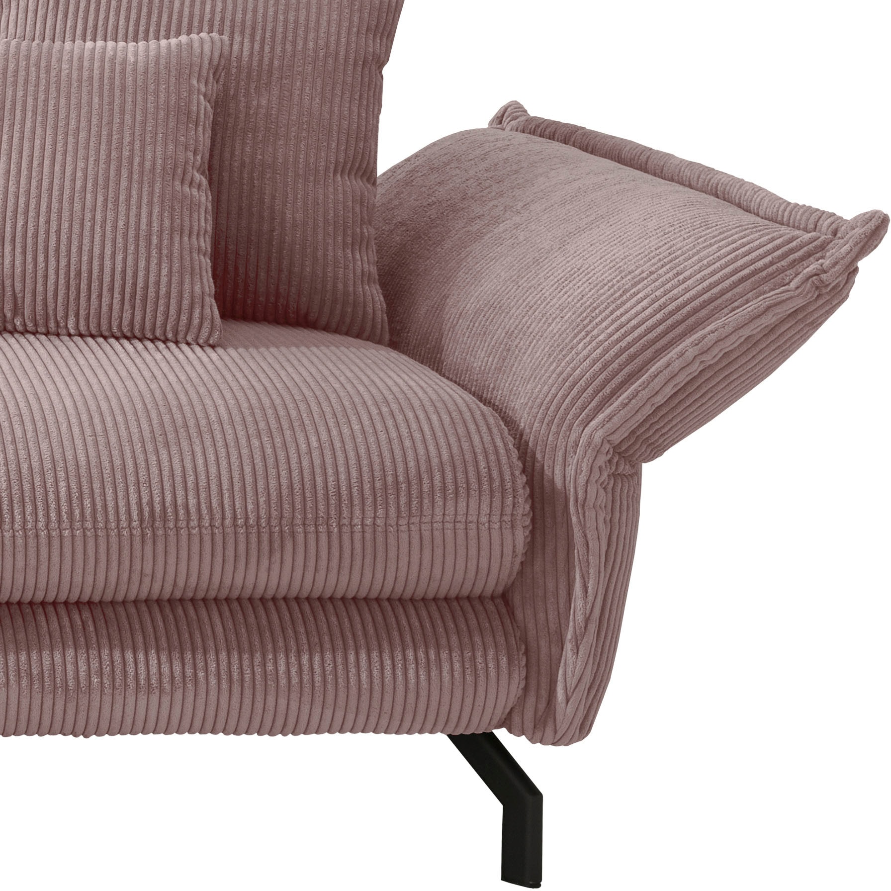 Home affaire Ecksofa »Lazio modern und bequem, schmale Armlehnen, tolle Detailverarbeitung« zwei verschiedene Fussfarben wählbar