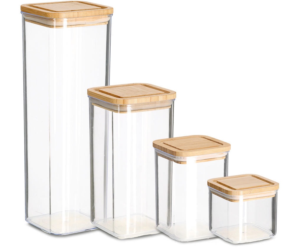 Image of Zeller Present Vorratsdose 4-teilig: 1900 ml, 1200 ml, 800 ml und 500 ml