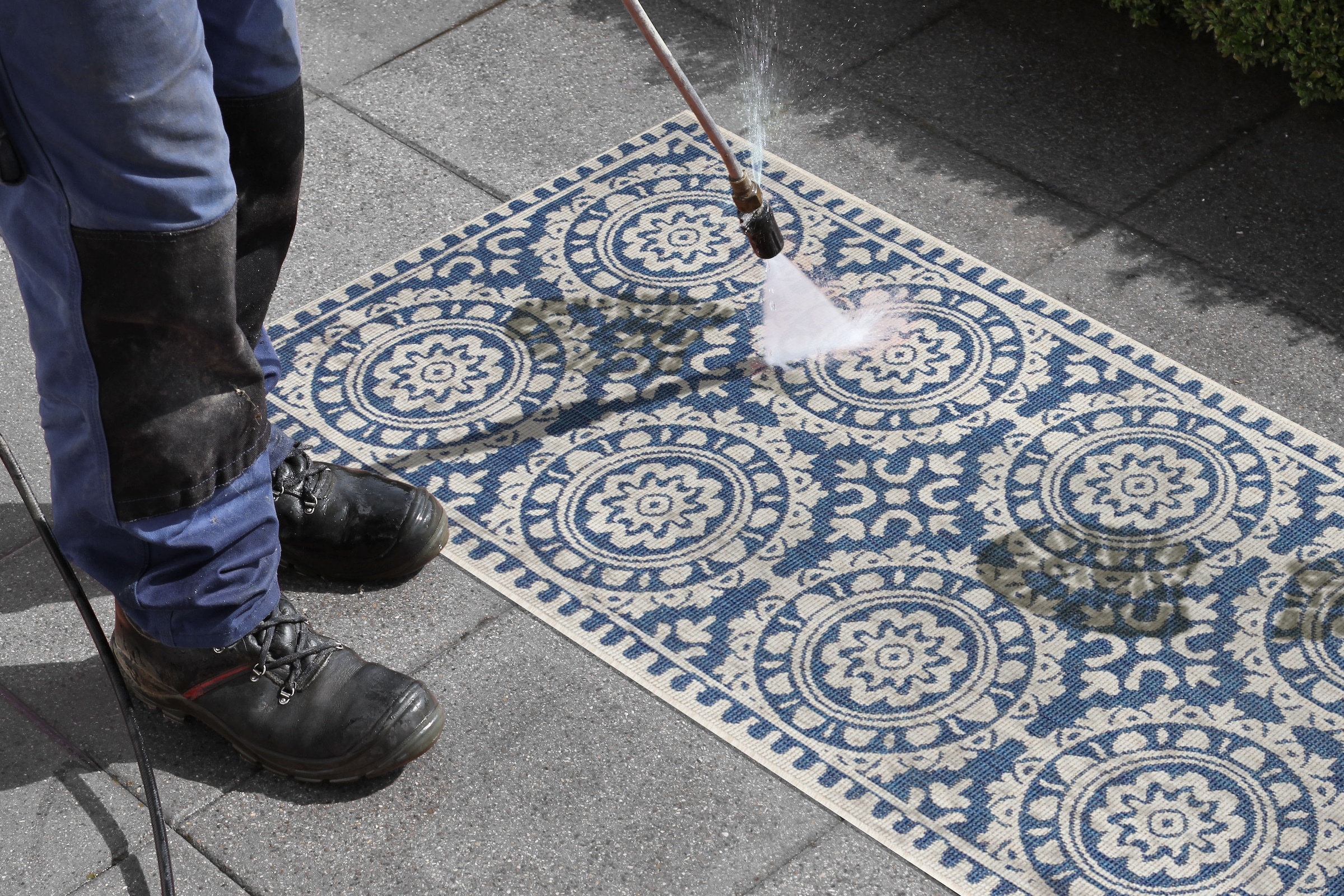 NORTHRUGS Läufer »Jardin«, rechteckig, 5 mm Höhe, Wendeteppich, In-& Outdoor, Vintage, Balkon, Garten, Wohnzimmer, Flur