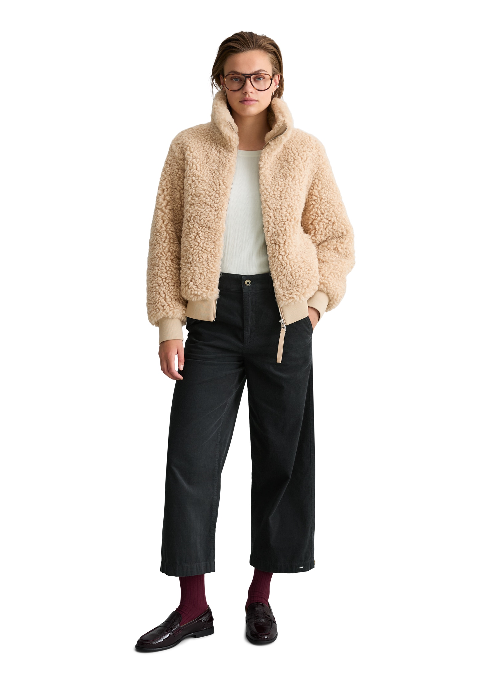 Marc O'Polo DENIM Blouson col montant, blouson teddy coupe régulière