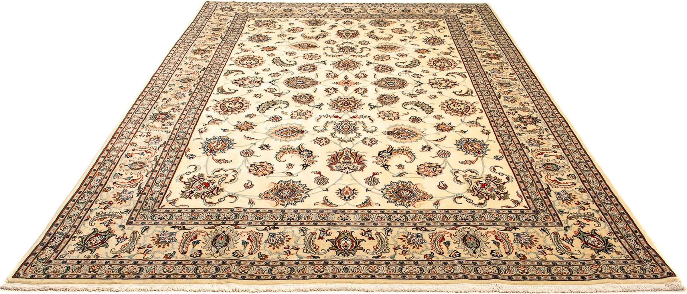 Image of morgenland Orientteppich »Perser - Classic - 358 x 250 cm - beige«, rechteckig, 10 mm Höhe, Wohnzimmer, Handgeknüpft, Einzelstück mit Zertifikat bei Ackermann Versand Schweiz