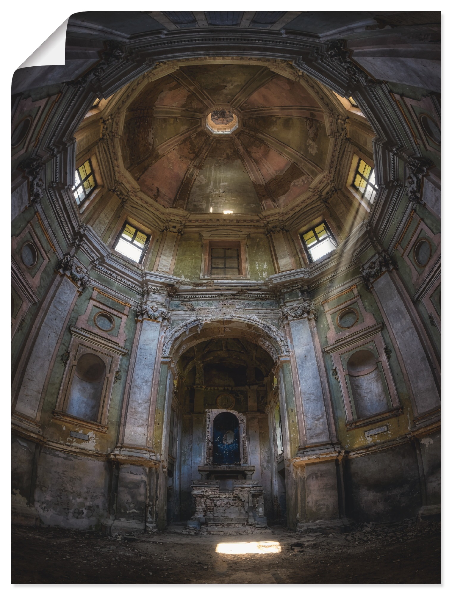Image of Artland Poster "Lost Place - marode Kirche - verlassen" Gebäude 1 Stk. tlg. ohne Rahmen
