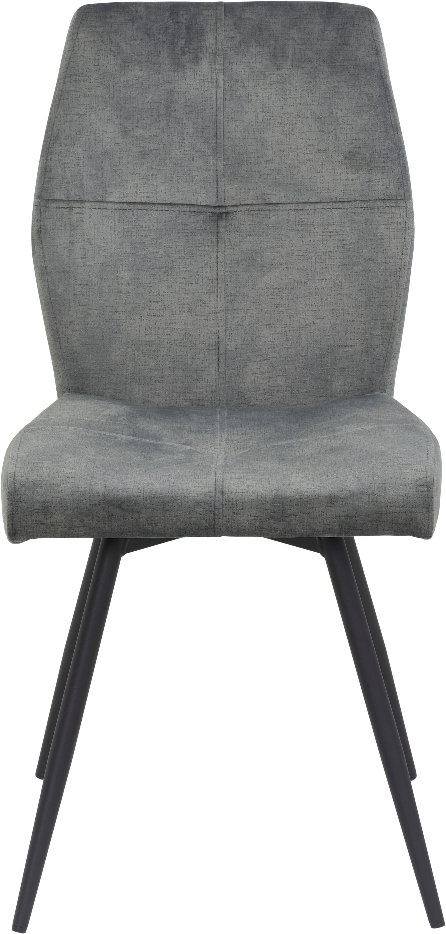 HELA 4-Fussstuhl »ALLY« (Set) 2 Stk. Microfaser VINTAGE | Polyester 4-Fuss, 360° drehbar, gepolstert, Vintage Velvet mit Steppnähten