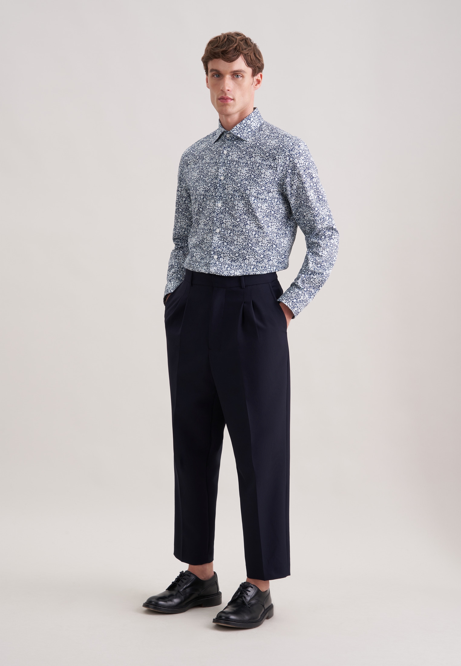 seidensticker Businesshemd »Schwarze Rose« Slim 1/1 Kentkragen Druck