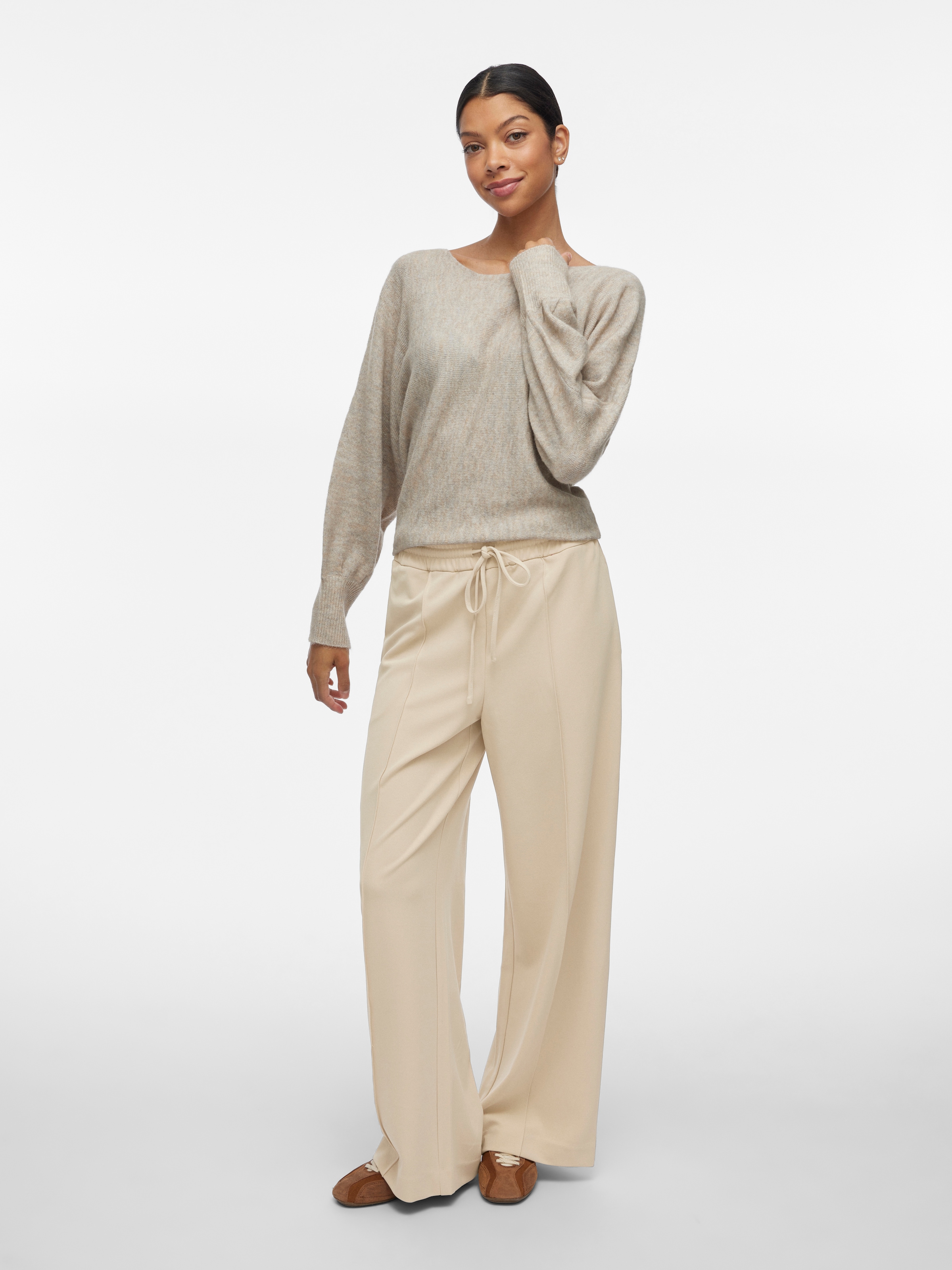 Vila Pantalon à enfiler »VICLUA HW WIDE PANTS-NOOS«  mélange de matériaux