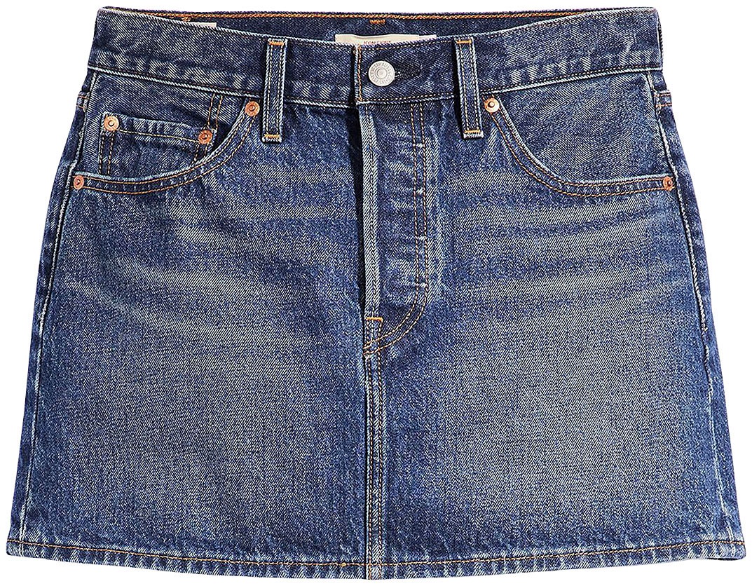 Levi's® Jeansrock »ICON SKIRT«, mit Used-Effekten und ausgefransten Kanten