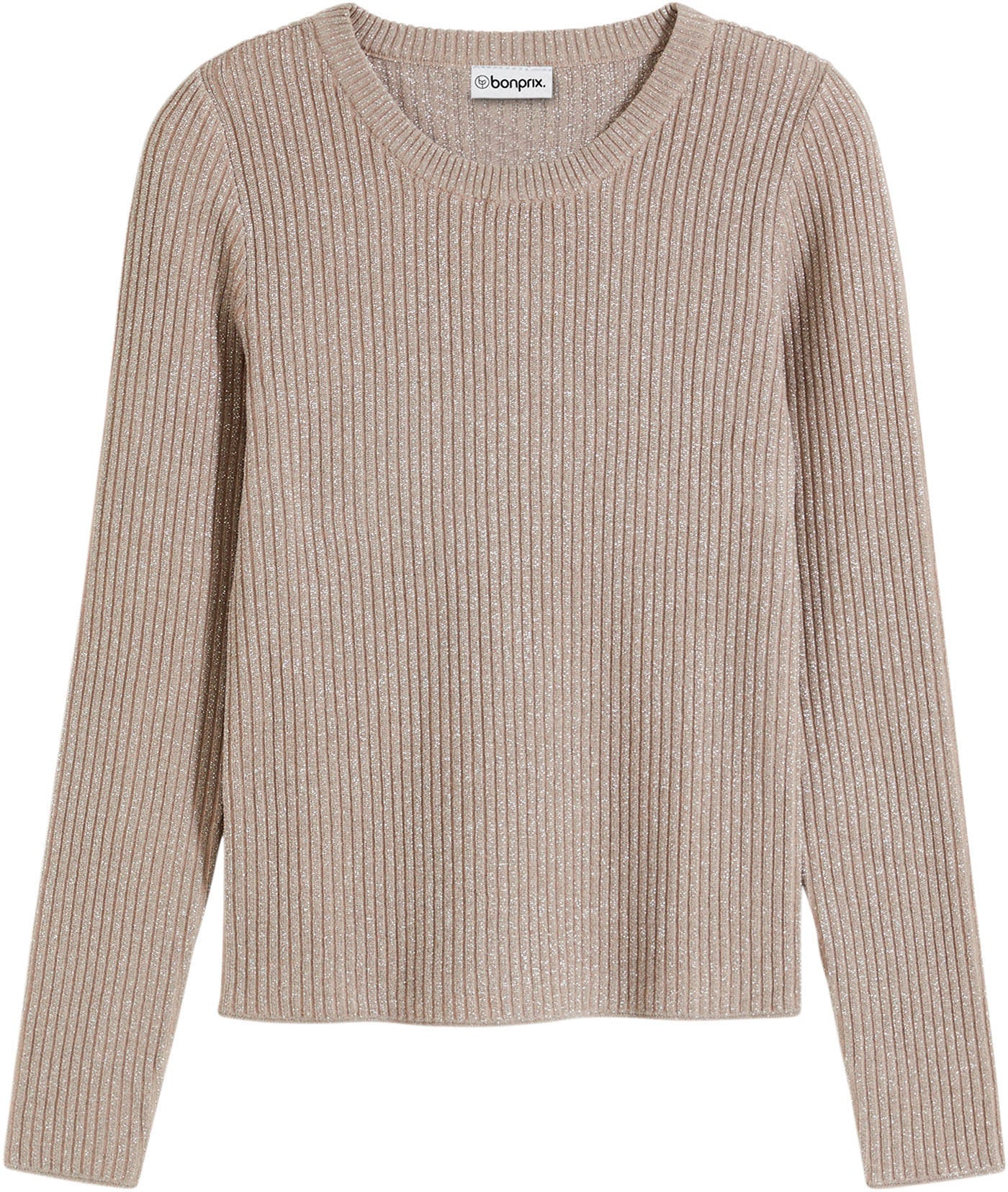 bonprix Pull en tricot aus Viskose, Polyester, Polyamid und metallisierten Fasern