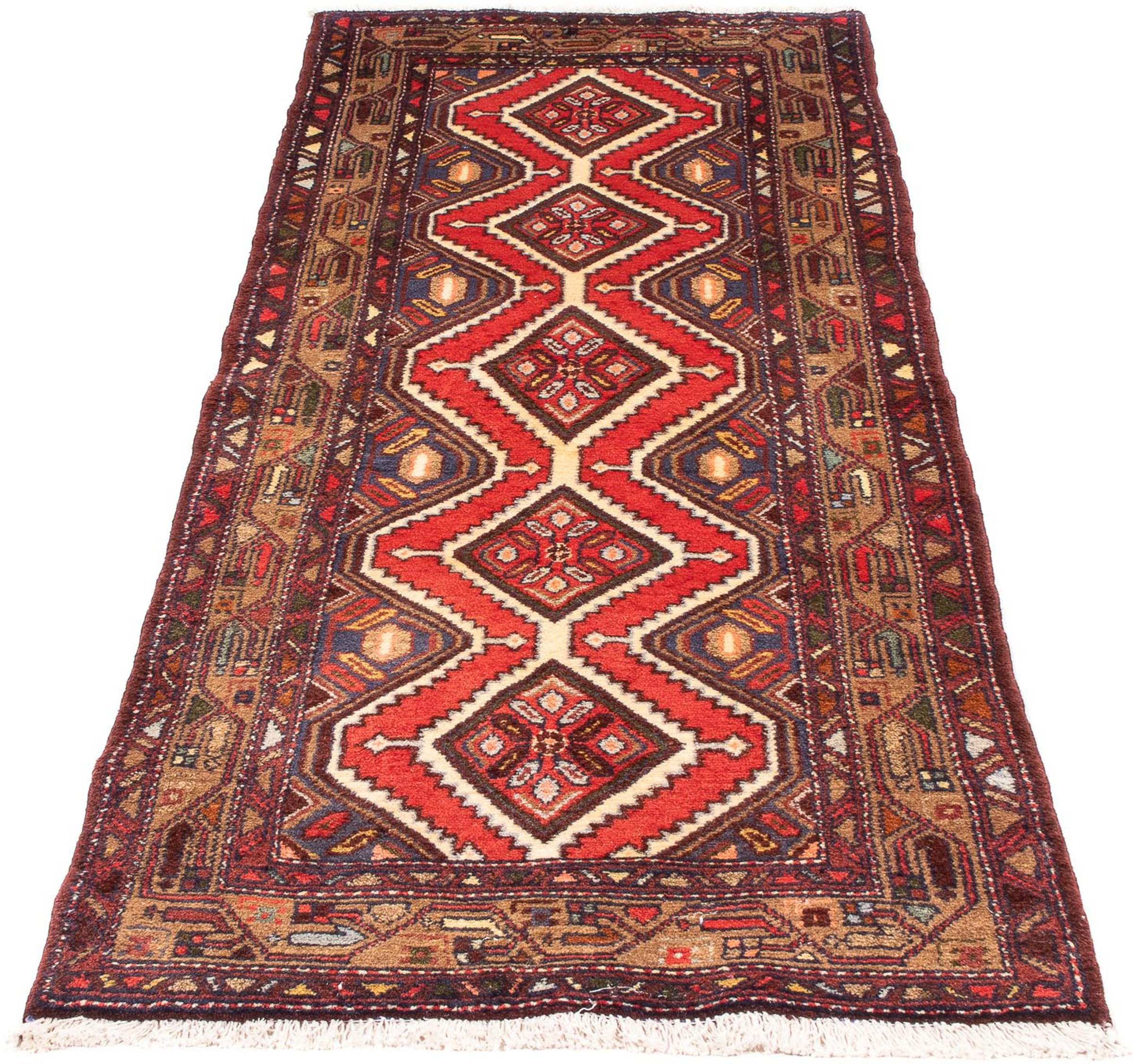 Image of morgenland Orientteppich »Perser - Nomadic - 190 x 75 cm - rot«, rechteckig, 10 mm Höhe, Wohnzimmer, Handgeknüpft, Einzelstück mit Zertifikat bei Ackermann Versand Schweiz
