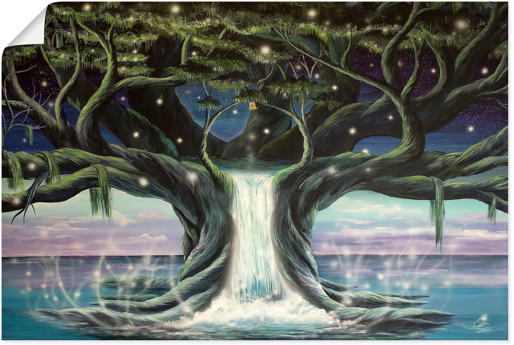 Artland Wandbild »Der Baum in der Poster acheter confortablement Landschaften, Grössen als Wandaufkleber Leinwandbild, Seelen«, (1 versch. oder Alubild, St.)