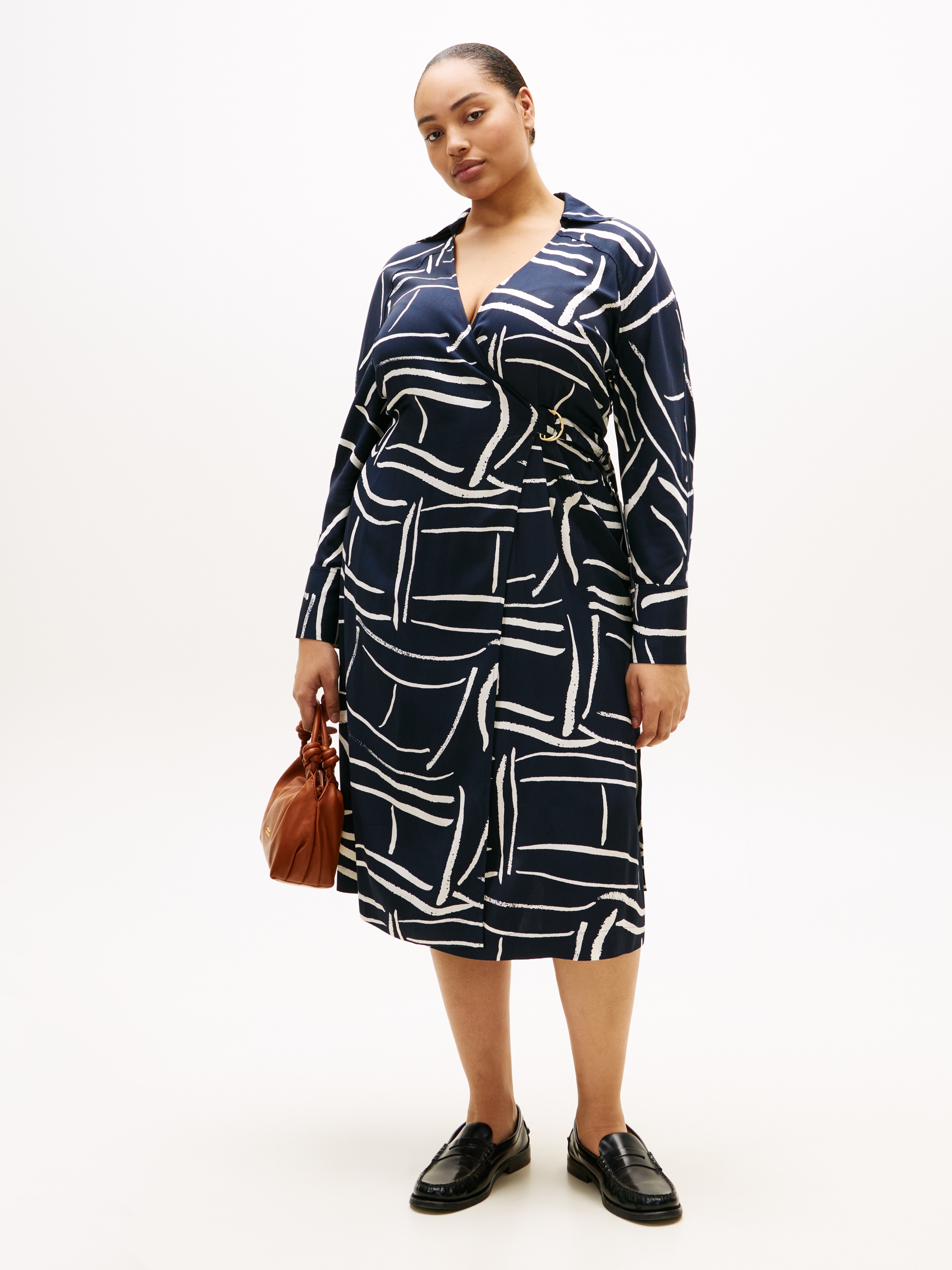 Image of Tommy Hilfiger Curve Shirtkleid "CRV VIS TWILL MIDI SHIRT DRS LS" in grossen Grössen