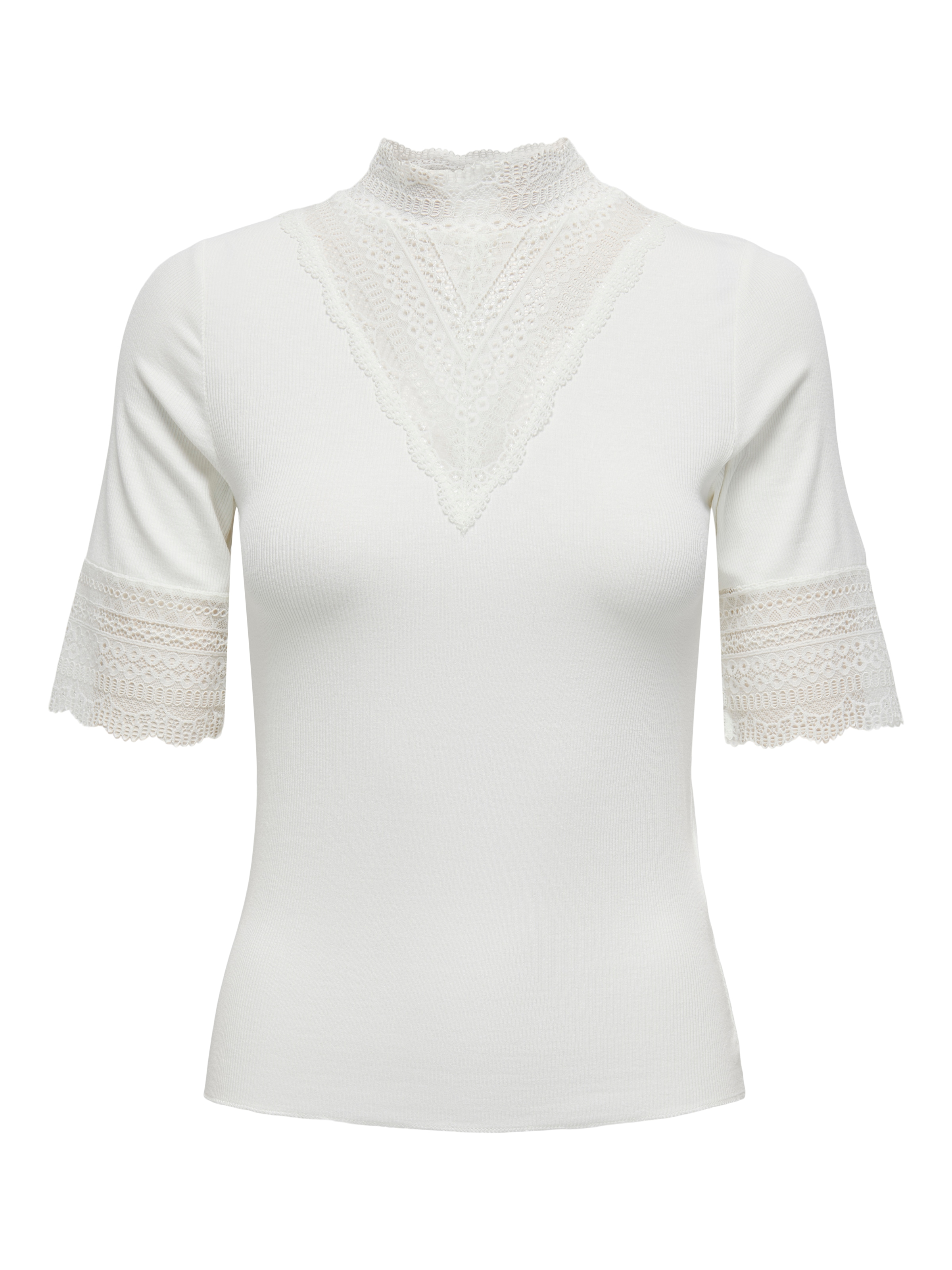 ONLY Chemise en dentelle »ONLTILDE HIGHNECK S/S TOP JRS NOOS«