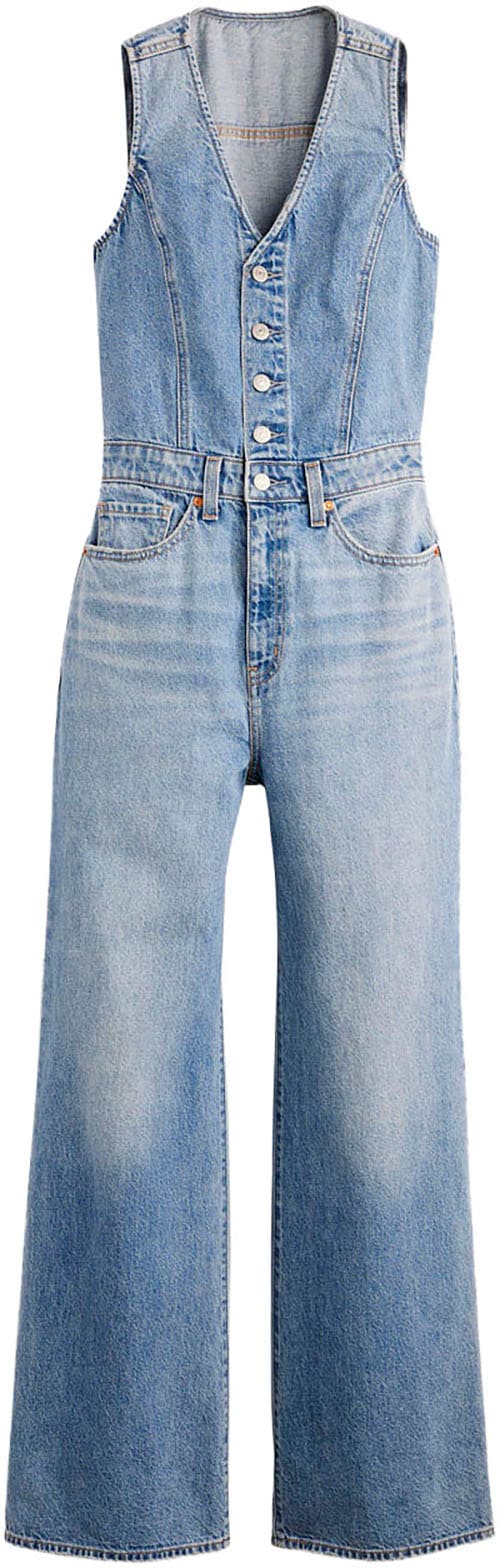 Levi's® Combinaison »DNM VEST WIDELG JUMPSUIT« figurbetonende Passform mit weiter Beinform