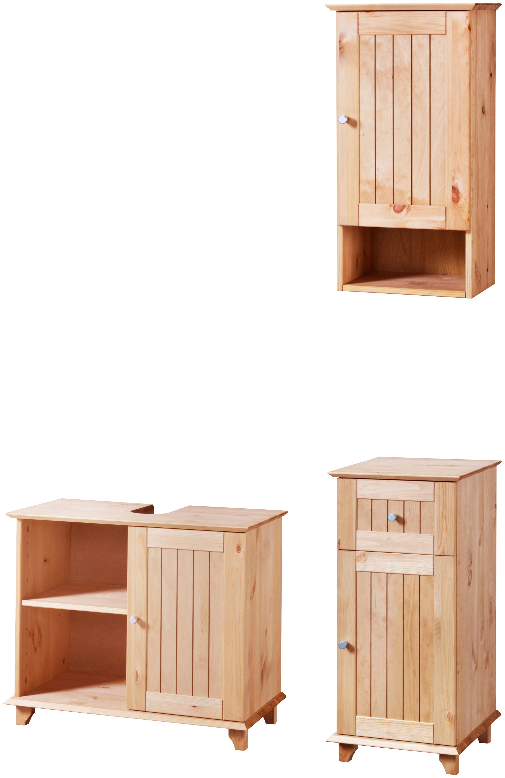 Image of welltime Badmöbel-Set »Venezia Landhaus«, (3 St.), Badmöbel-Set aus massivem Kiefernholz bei Ackermann Versand Schweiz