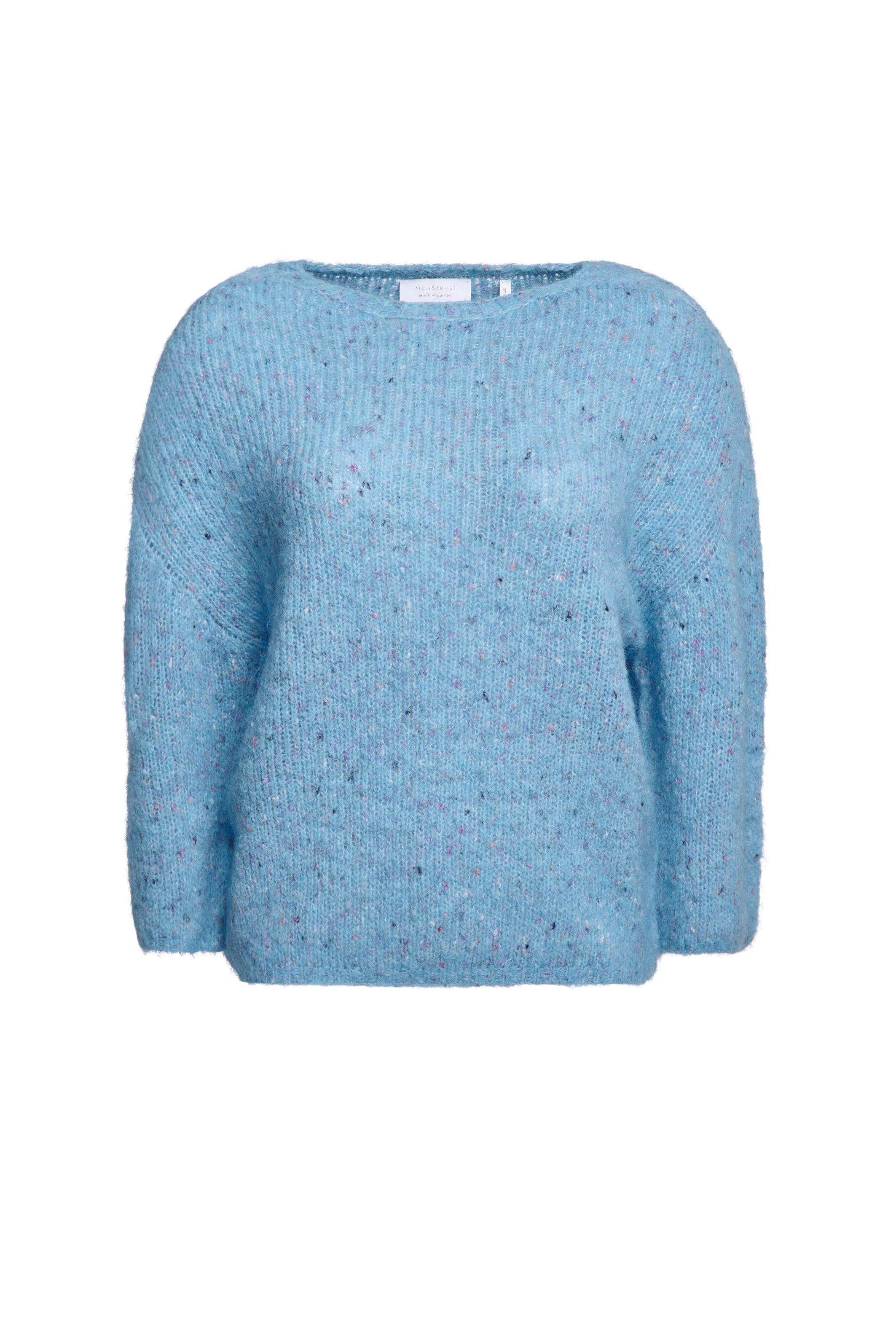 Rich & Royal Strickpullover »Seamless crew neck«, meliertes Garn, überschnittene Schulter