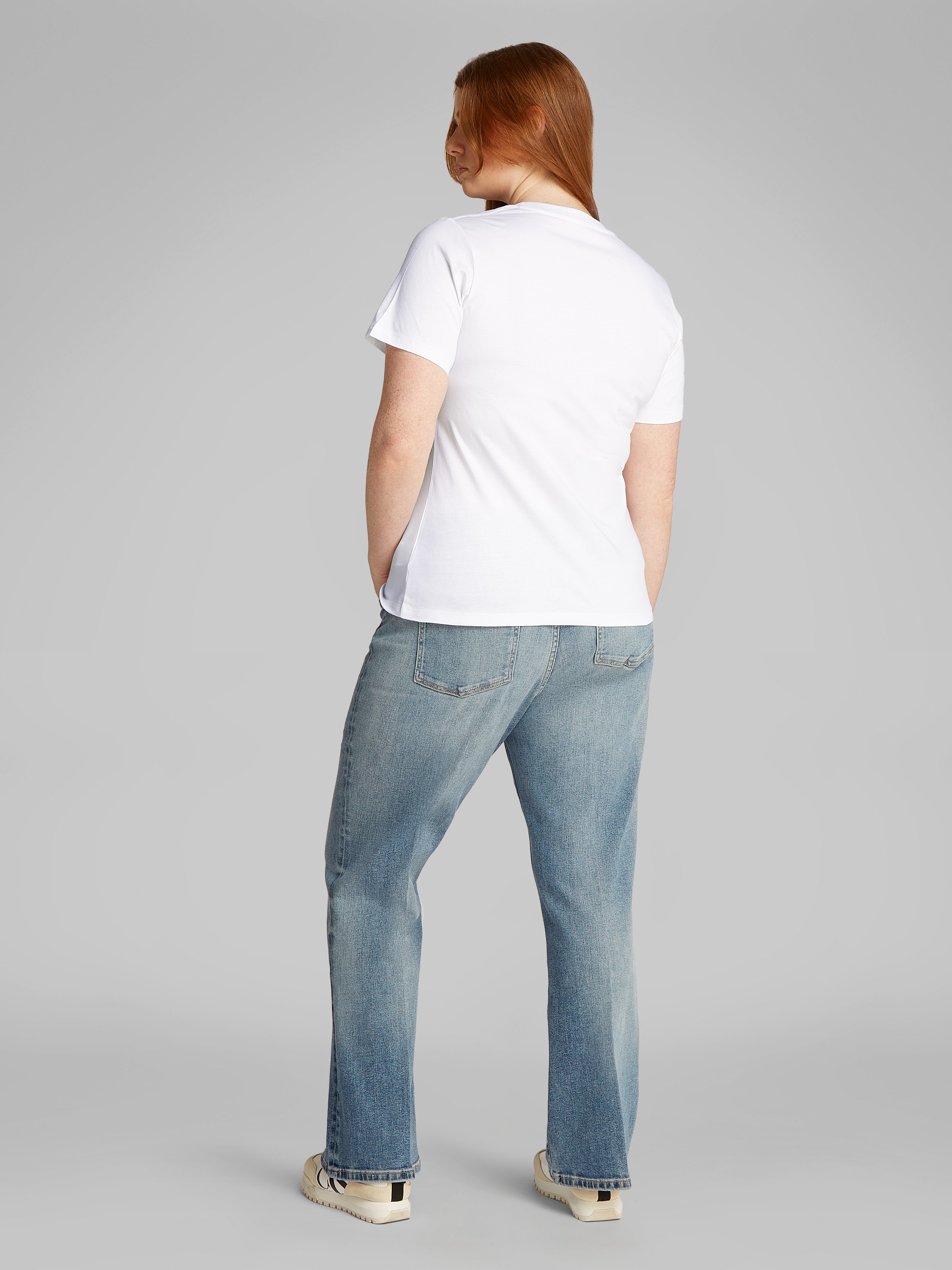 Calvin Klein Jeans Plus T-Shirt »PLUS GRADIENT MONOLOGO SLIM TEE«, in grossen Grössen