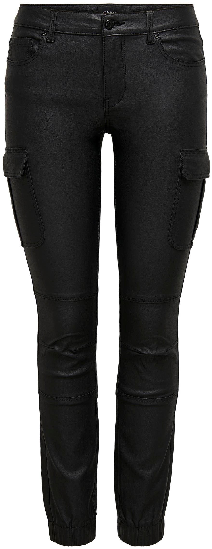 Image of Only Lederimitathose »ONLMISSOURI REG ANK COATED PNT«, mit Stretchsäumen bei Ackermann Versand Schweiz