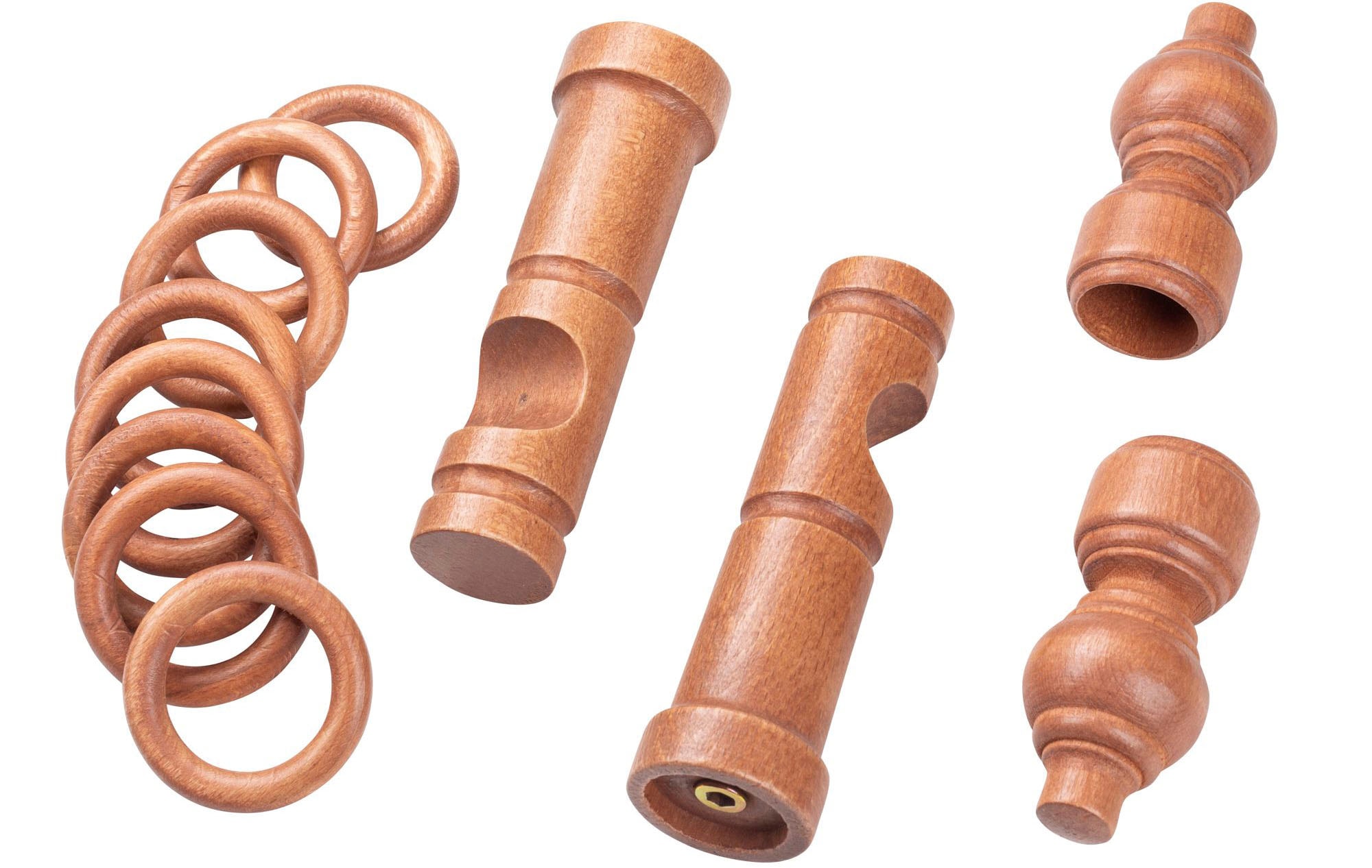 SN DECO GROUP Gardinenstange »Filigrano« 1 läufig-läufig Fixmass 28 mm, Holz, verschiedene Längen und Farben, Komplettset