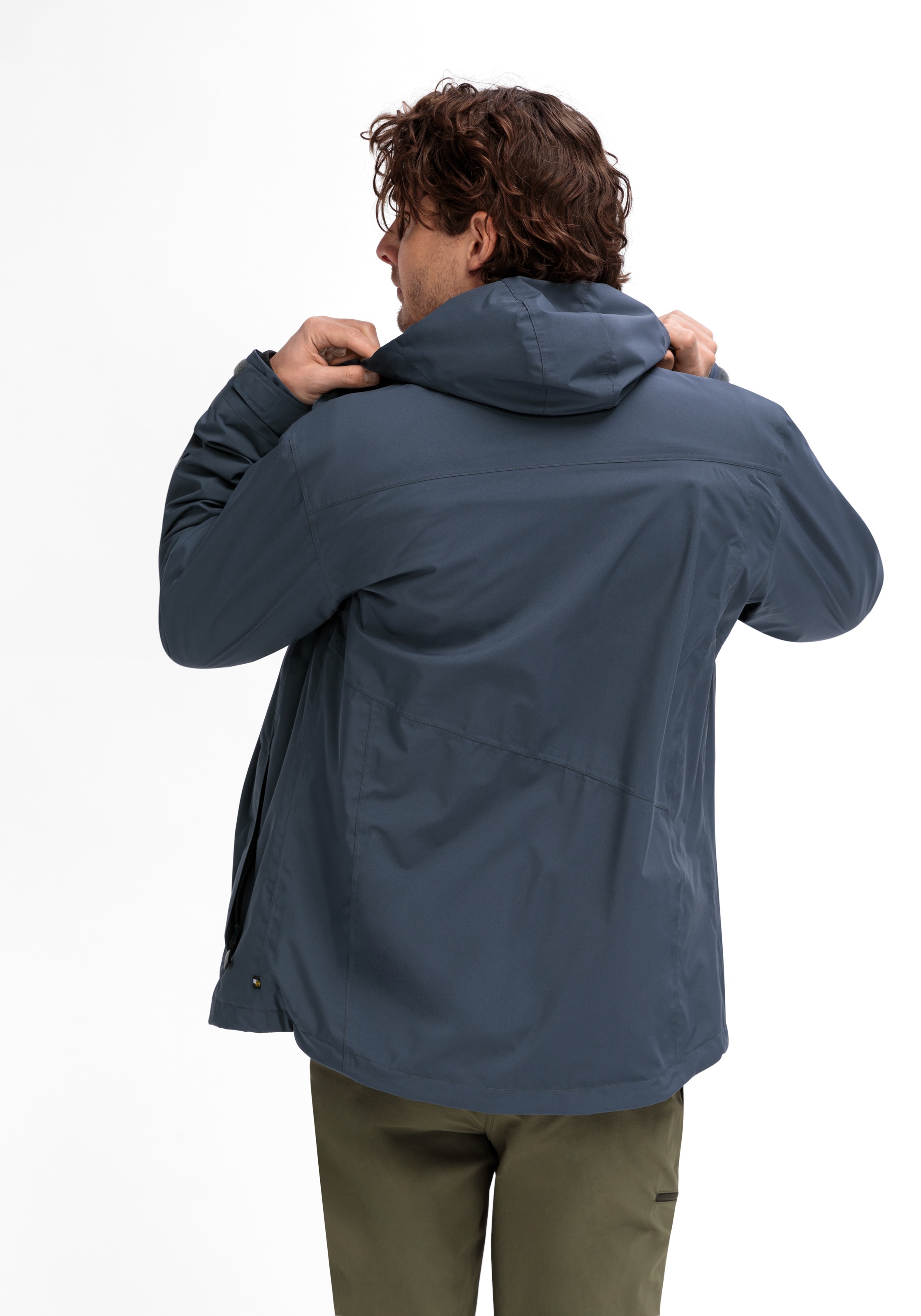 Maier Sports Funktionsjacke »Metor 3in1 M«, Herren 3-in-1 Jacke, Regenjacke wind/wasserdicht, Taschen und Kapuze