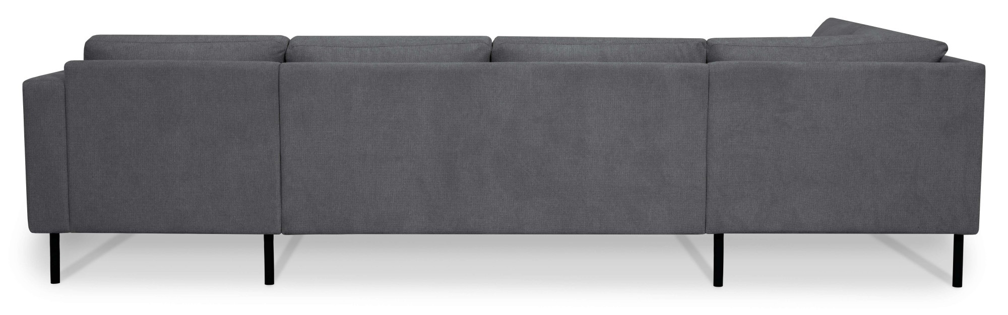 Places of Style Wohnlandschaft »Cesola«, in weichem Chenille-Stoff, Breite 327 cm, mit schwarzen Metallfüssen