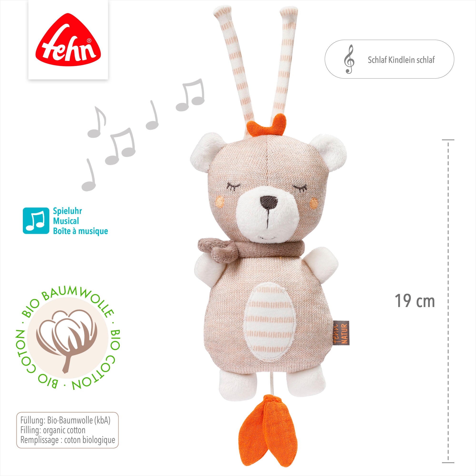 Fehn Spieluhr »fehnNATUR, Mini-Spieluhr Teddy«