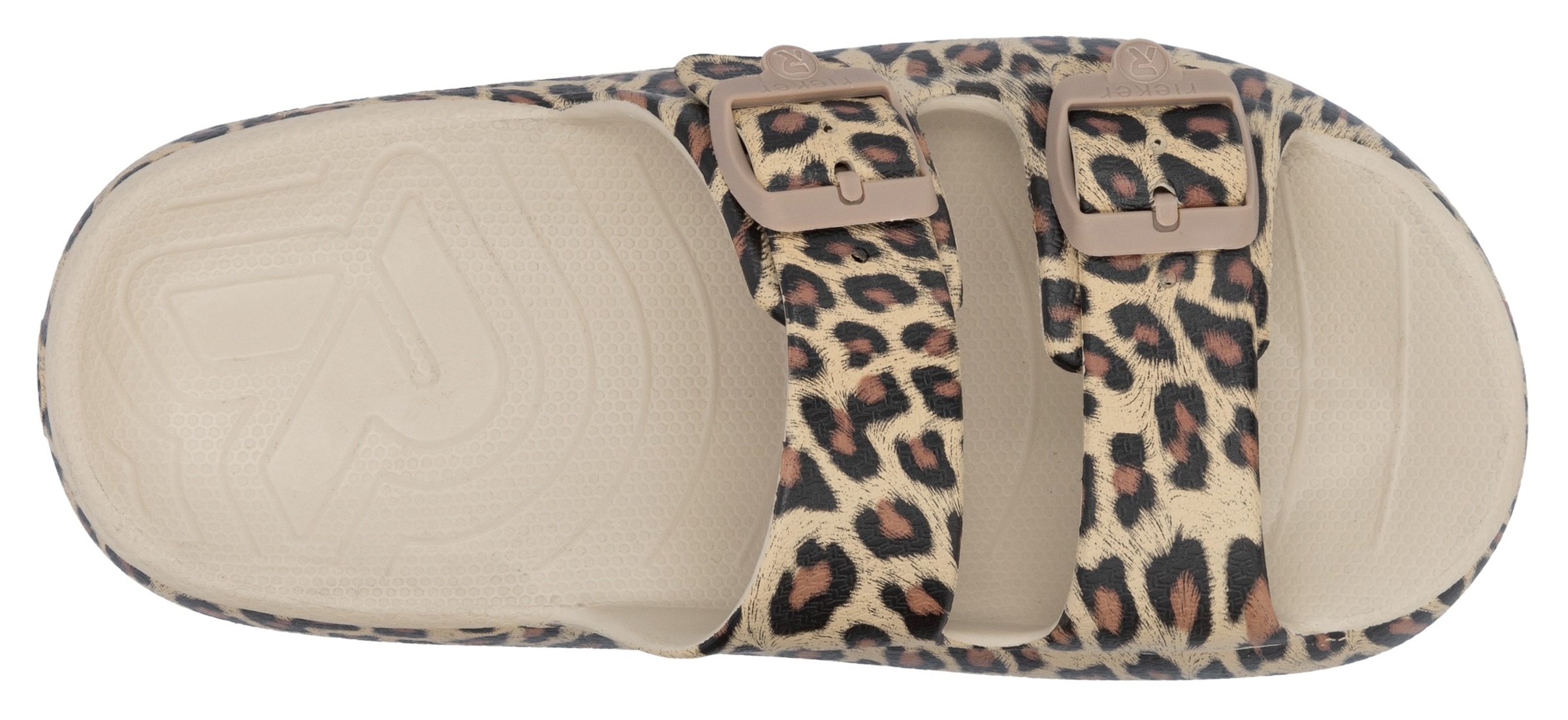 RIEKER Sport Pantolette  Sommerschuh, Strandschuh, Hausschuh mit zwei verstellbaren Schnallen