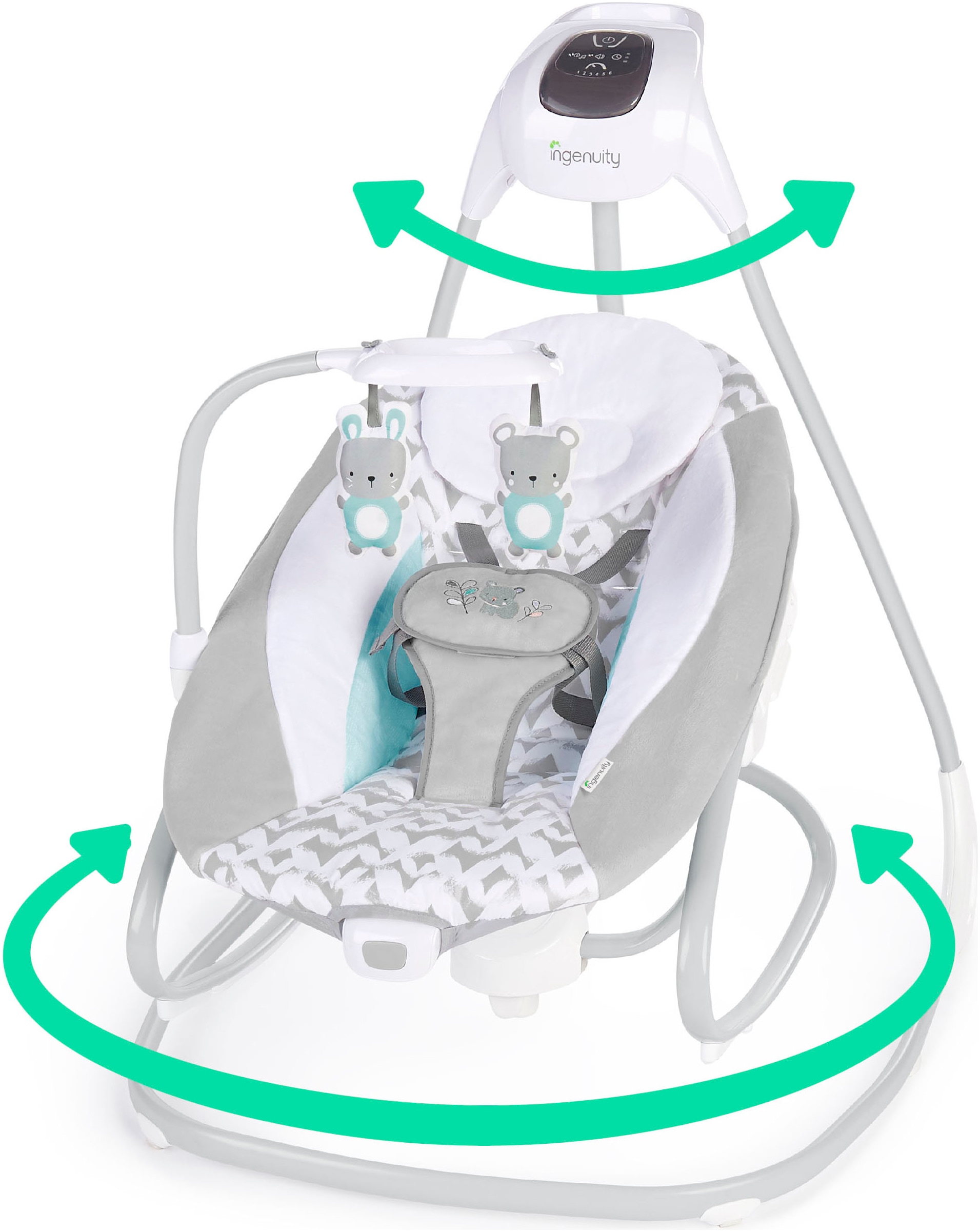 ingenuity Transat pour bébé »SimpleComfort Compact Soothing Swing & Rocker - Raylan« mit Sound-Effekt
