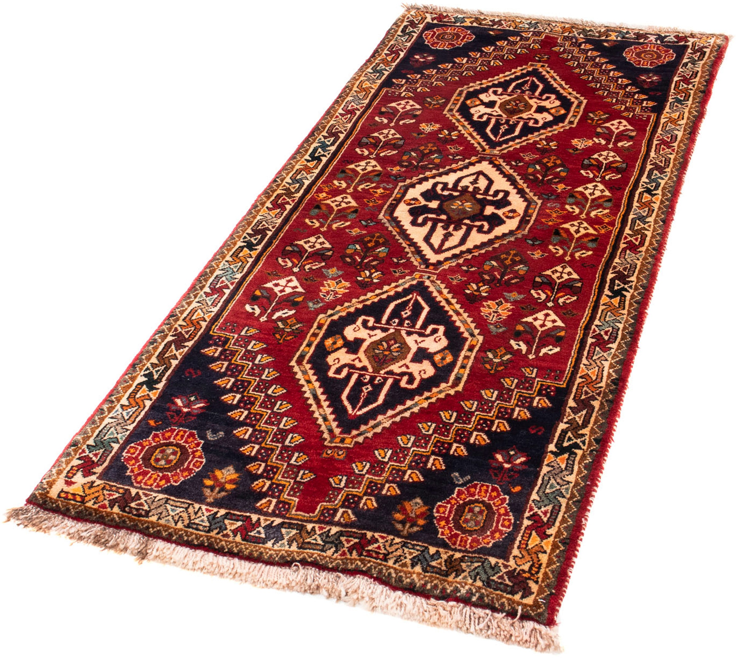 Image of morgenland Orientteppich »Perser - Nomadic - 170 x 73 cm - dunkelrot«, rechteckig, 10 mm Höhe, Wohnzimmer, Handgeknüpft, Einzelstück mit Zertifikat bei Ackermann Versand Schweiz