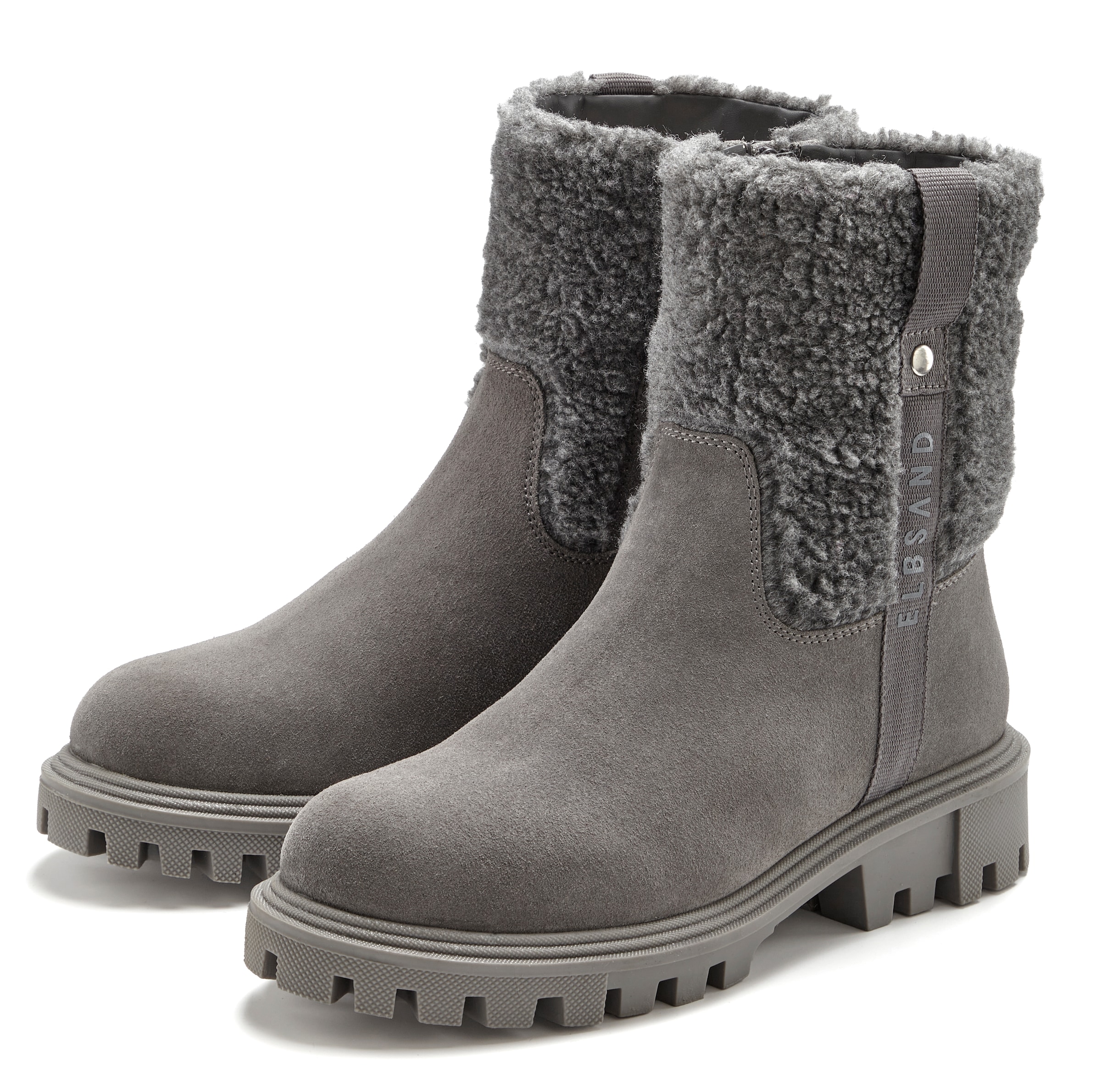 Elbsand Stiefelette "Boots, Winterboots, Lederstiefelette, Lederboots, Winterstiefel" NEU Stiefel aus Veloursleder mit Warmfutter und leichter Profilsohle