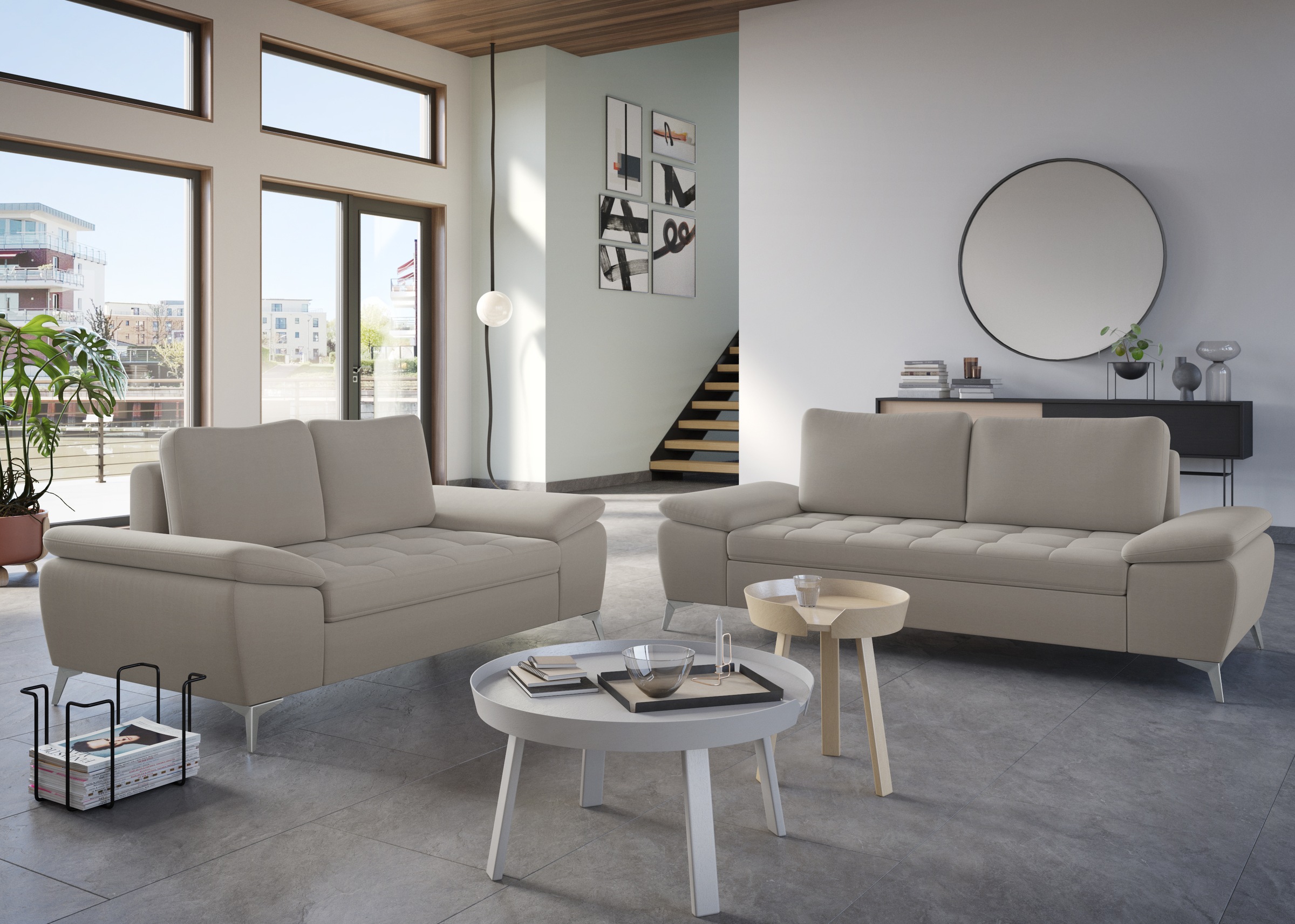 sit&more 2,5-Sitzer »Latigo«, mit hochwertigen Metallfüssen