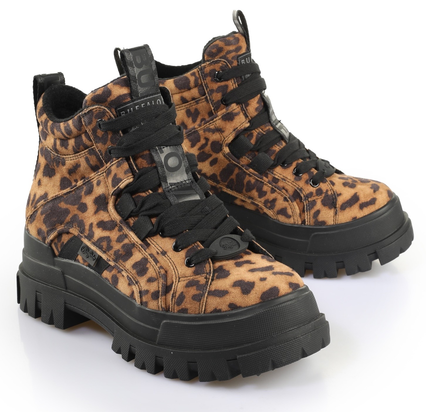 Image of Buffalo Schnürboots "ASPHA NC MID" Trendboots, Stiefelette, Plateauboots im Leo-Look