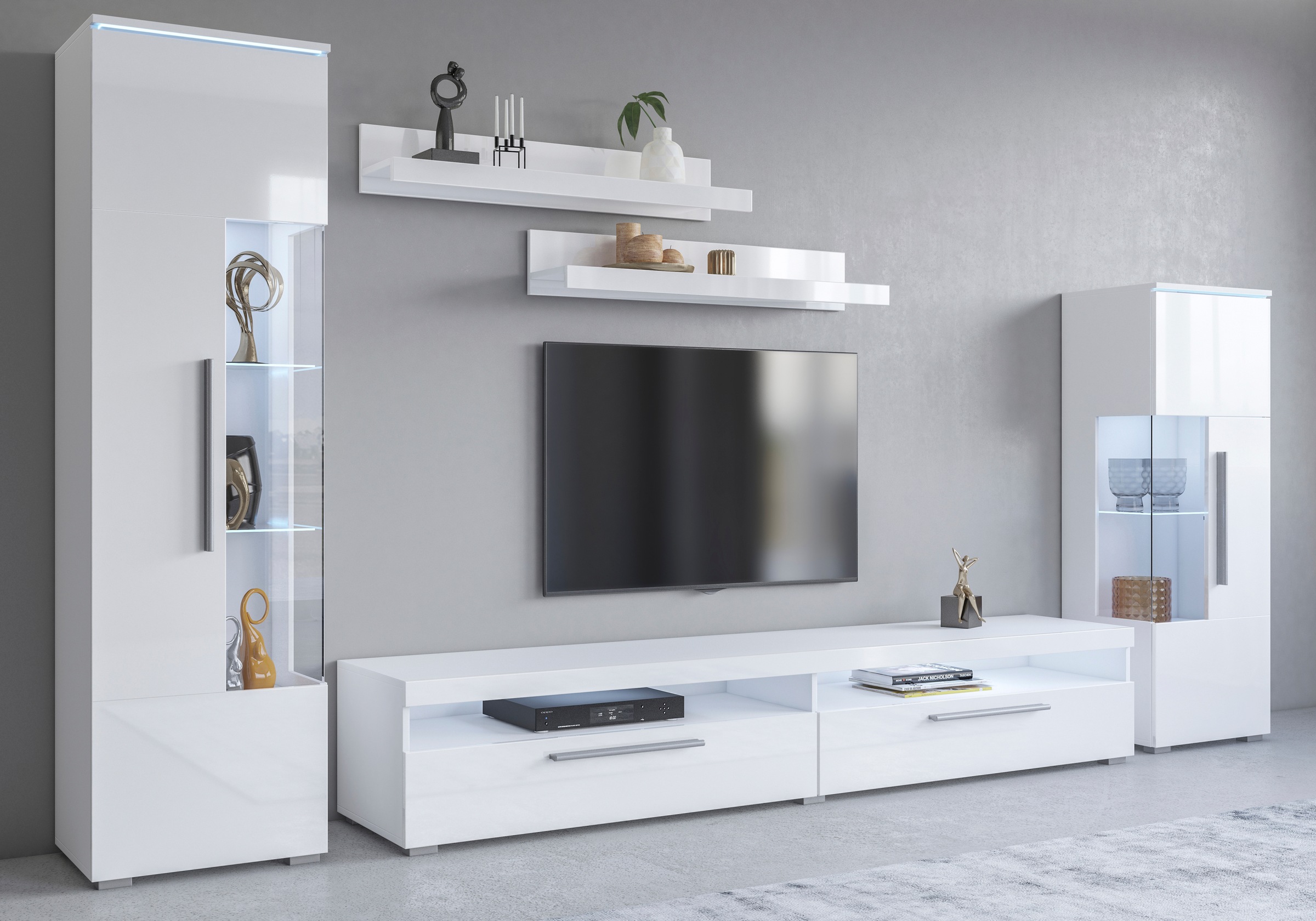 Image of GOODproduct Wohnwand "India,Breite 290cm moderne Mediawand ohne Beleuchtung" 5 Stk. tlg.