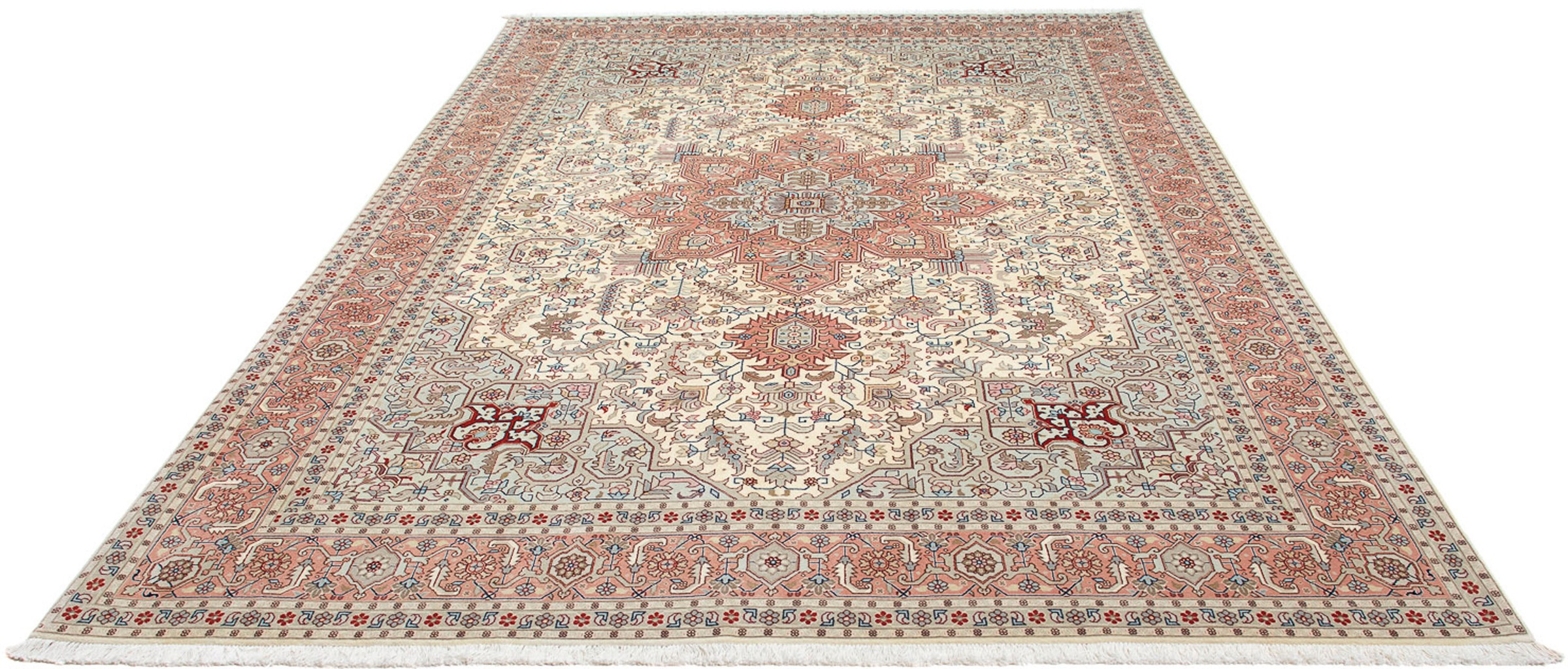 Image of morgenland Orientteppich »Perser - Täbriz - Royal - 310 x 204 cm - beige«, rechteckig, 7 mm Höhe, Wohnzimmer, Handgeknüpft, Einzelstück mit Zertifikat bei Ackermann Versand Schweiz