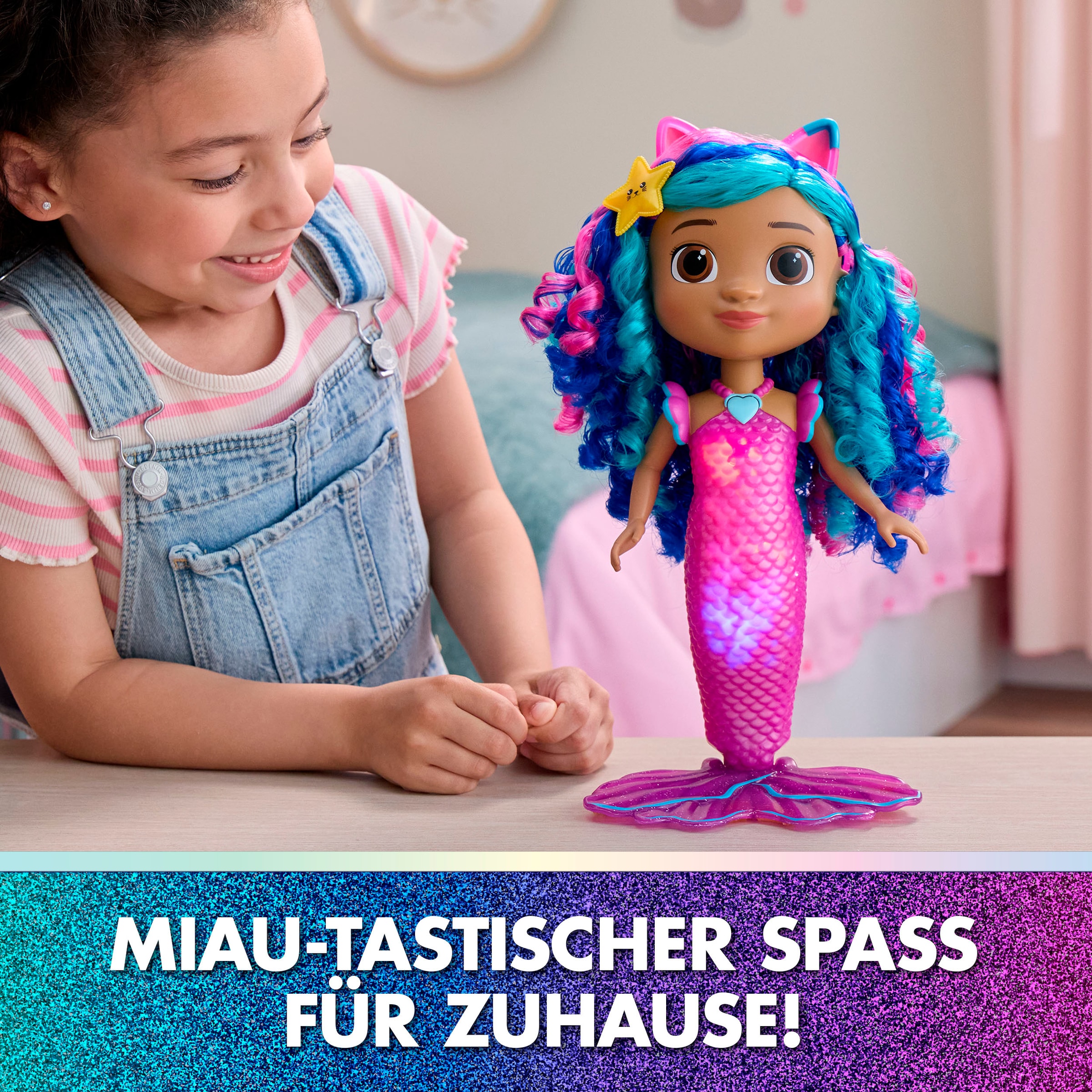 Spin Master Meerjungfrauenpuppe »Gabby’s Dollhouse: Der Film – Sing & Shine Meerjungfrau Gabby« mit Licht und Sound