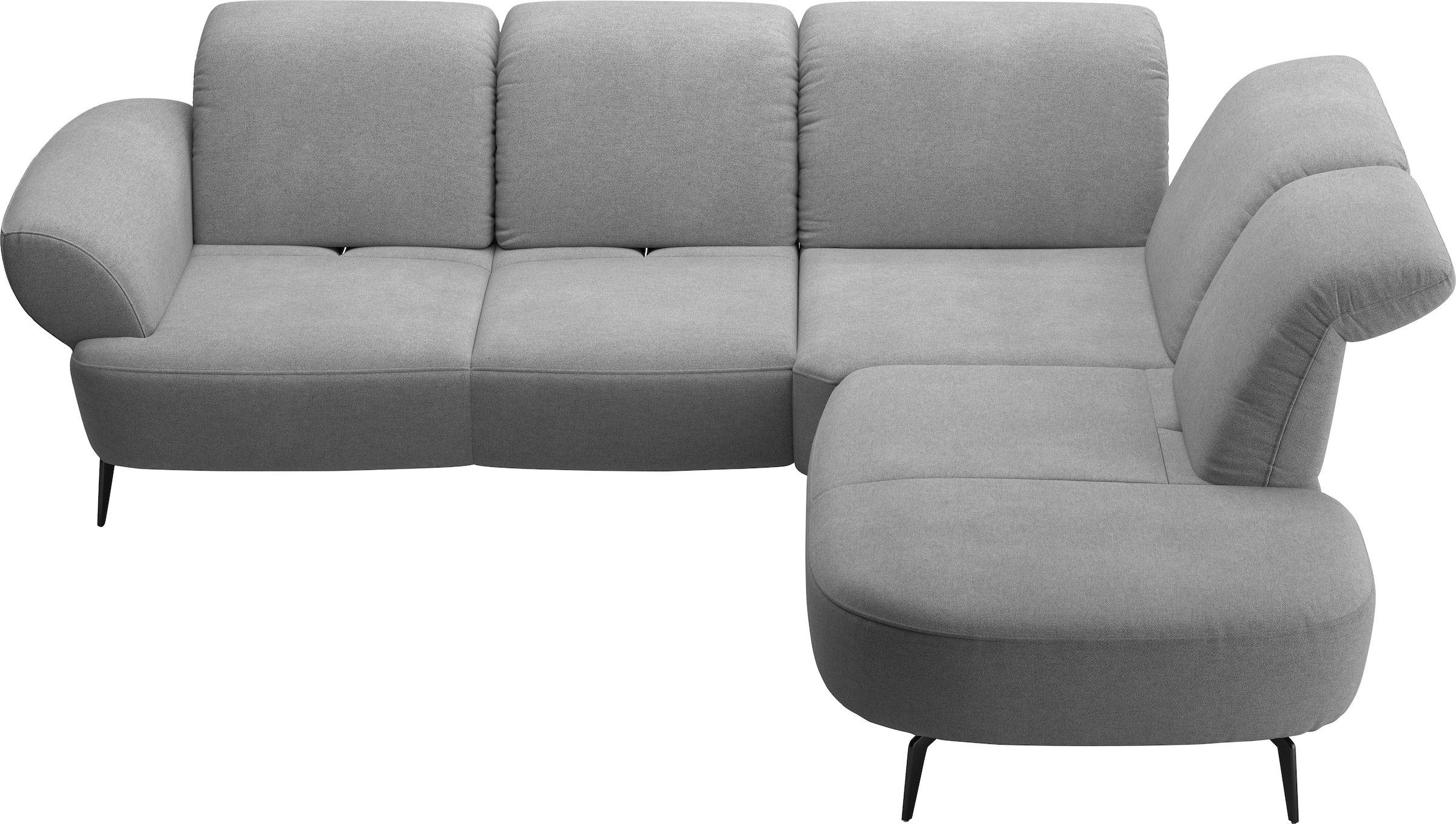 sit&more Ecksofa »Dance, L-Form, inkl. Sitztiefenverstellung«, inkl. Click&Seat, optional mit Kopfteilverstellung