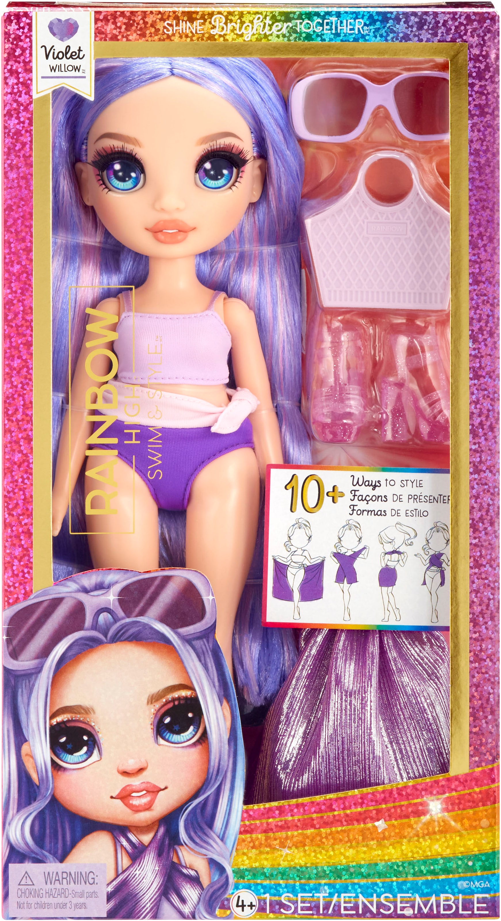 RAINBOW HIGH Poupée à habiller »Rainbow High Swim & Style Fashion Doll- Violet (Purple)«