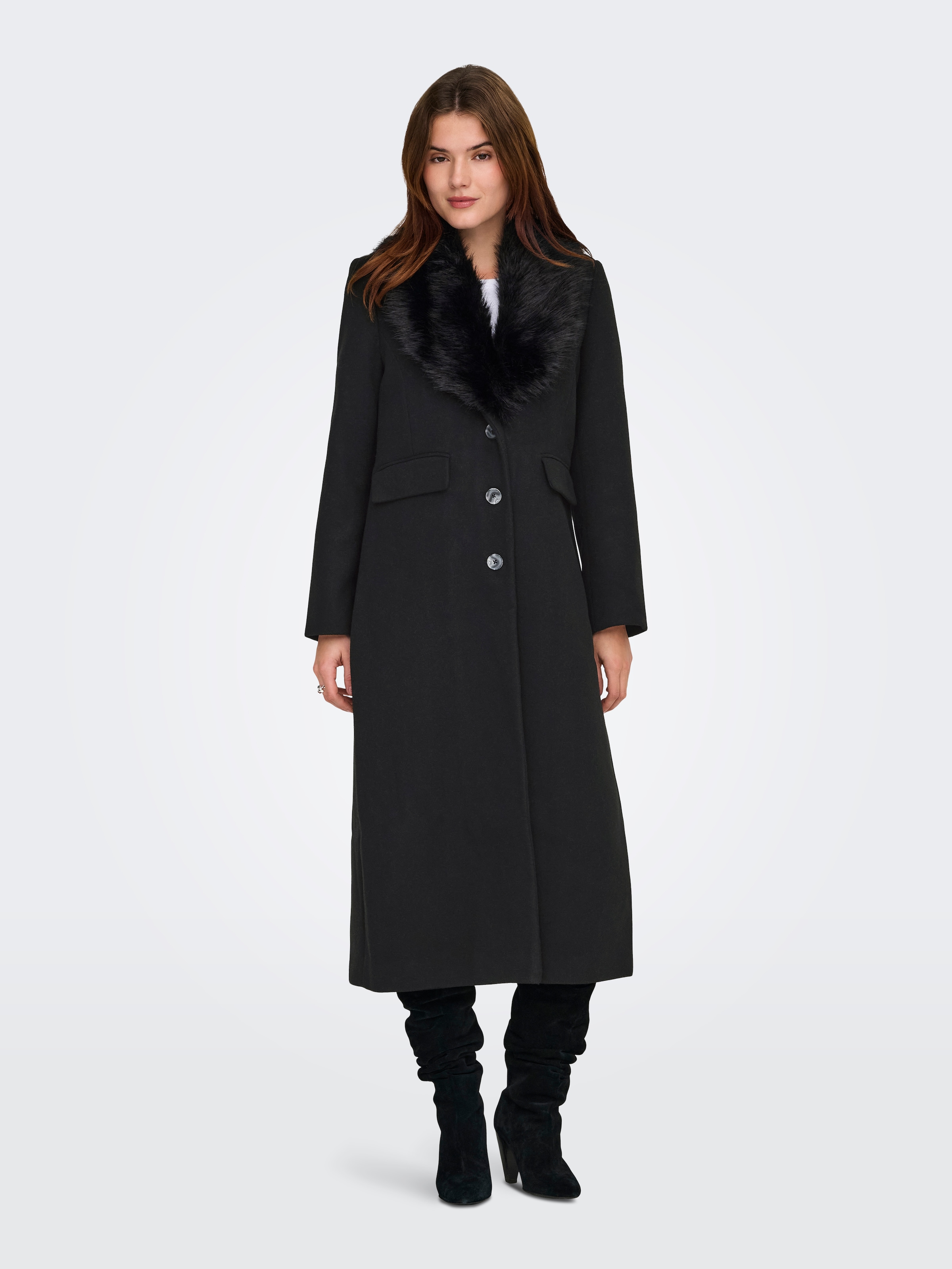 ONLY Manteau long »ONLANNIE LIFE FUR COLLAR COAT CC OTW«