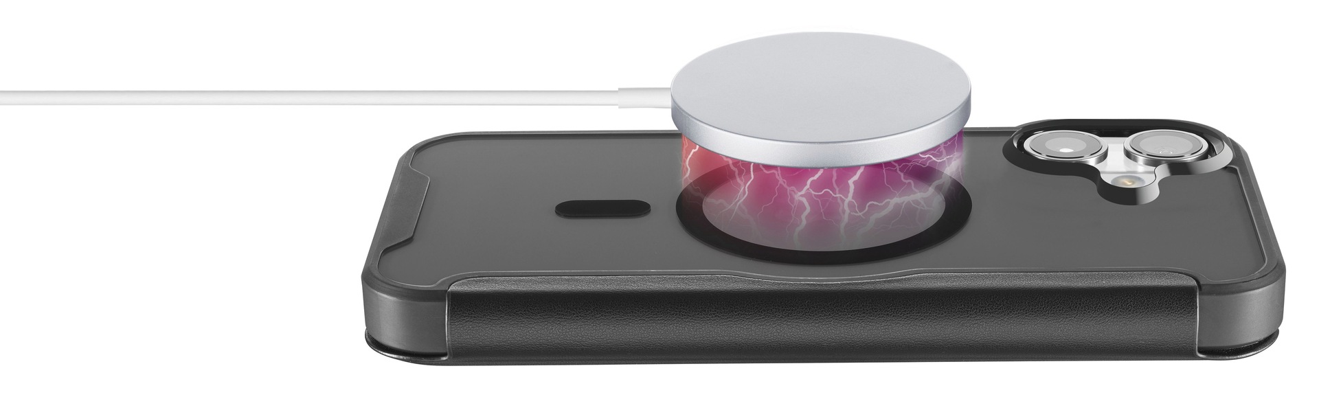 Cellularline Flip Case »Book Case Daily MAG für Apple iPhone 16«, Bookcover, Schutzhülle, Handyschutzhülle, Case, Schutzcase, stossfest