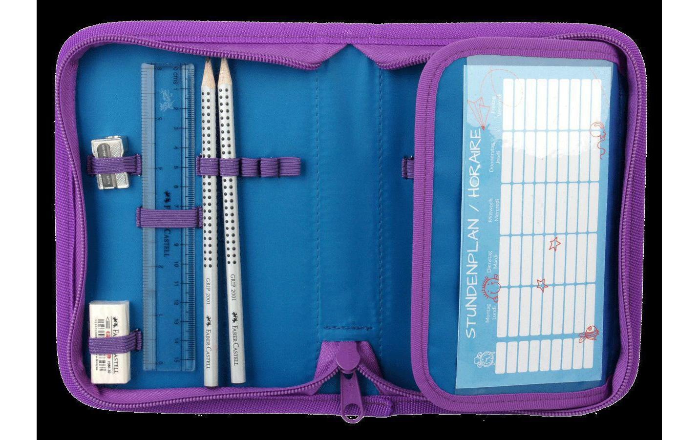 Funki Schulranzen »Blume, Vogel«, Inhalt: Schulrucksack, Schüleretui gefüllt mit Faber-Castell-Produkten